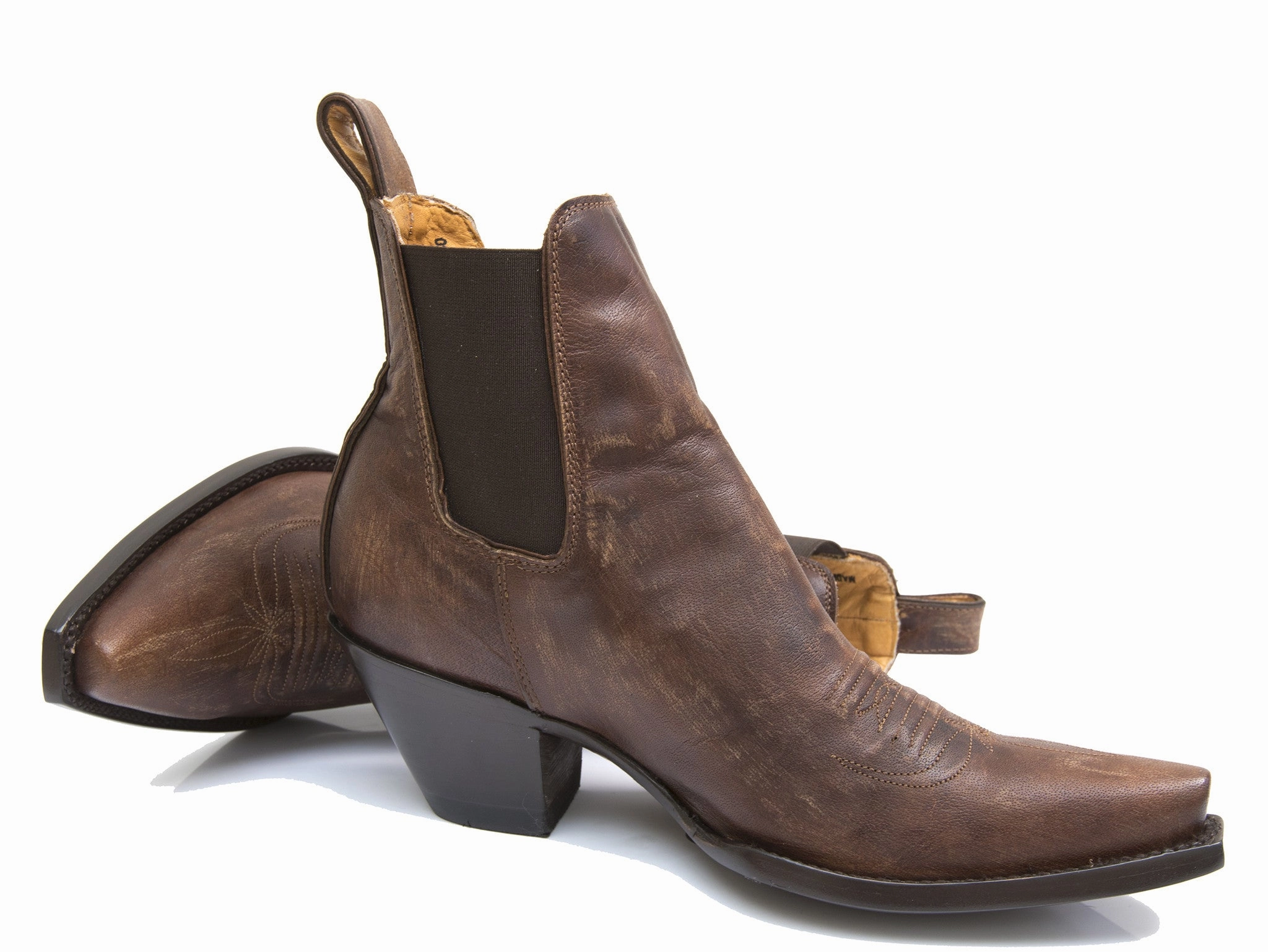 T4 Brass ankle Flat Platform Ankle Boots