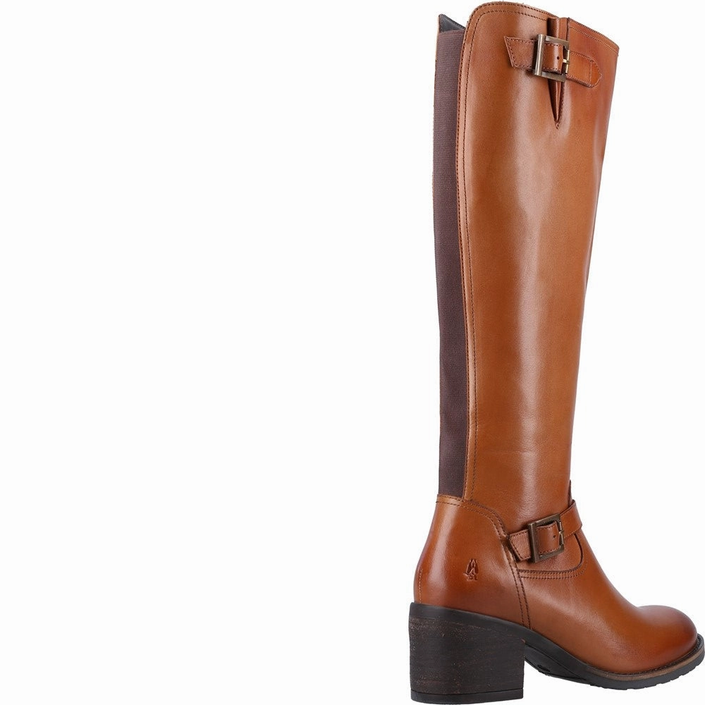 Tan Heidi Calf Boots Sock Fit Knee High Boots