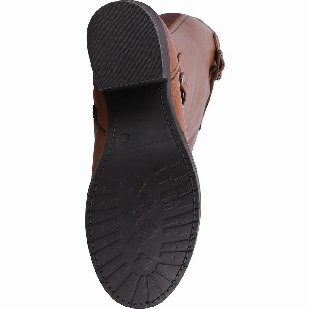 Lug Sole Boots Knee High Tan Heidi Calf Boots