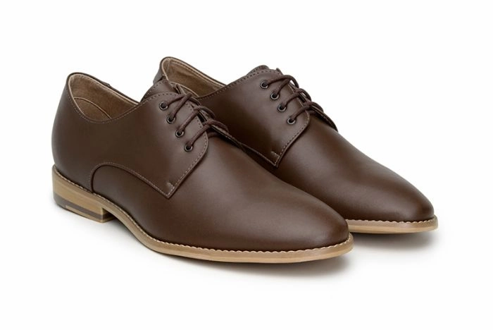 Yorktown Cap Toe Derby Shoe Teresa Derby in Cognac from Ahimsa (Wide Width)