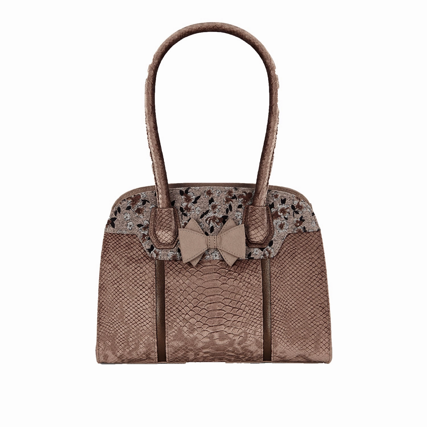 Valentine's Day High Heels Thalia Mink Low Heel Court Shoes & Matching Kobe Bag by Ruby Shoo