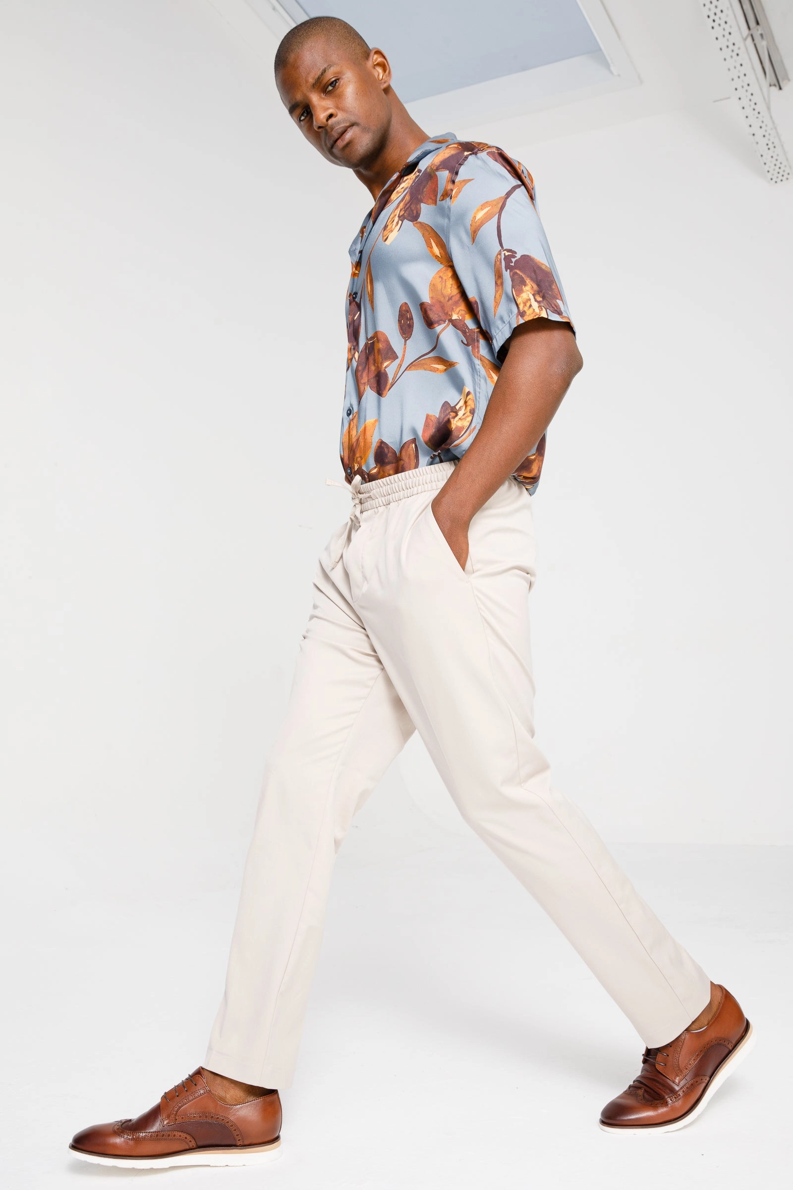 The Molise Tan Wingtip Semi Brogue Derby Men Shoe  Final Sale! Woven Lace Up Shoes