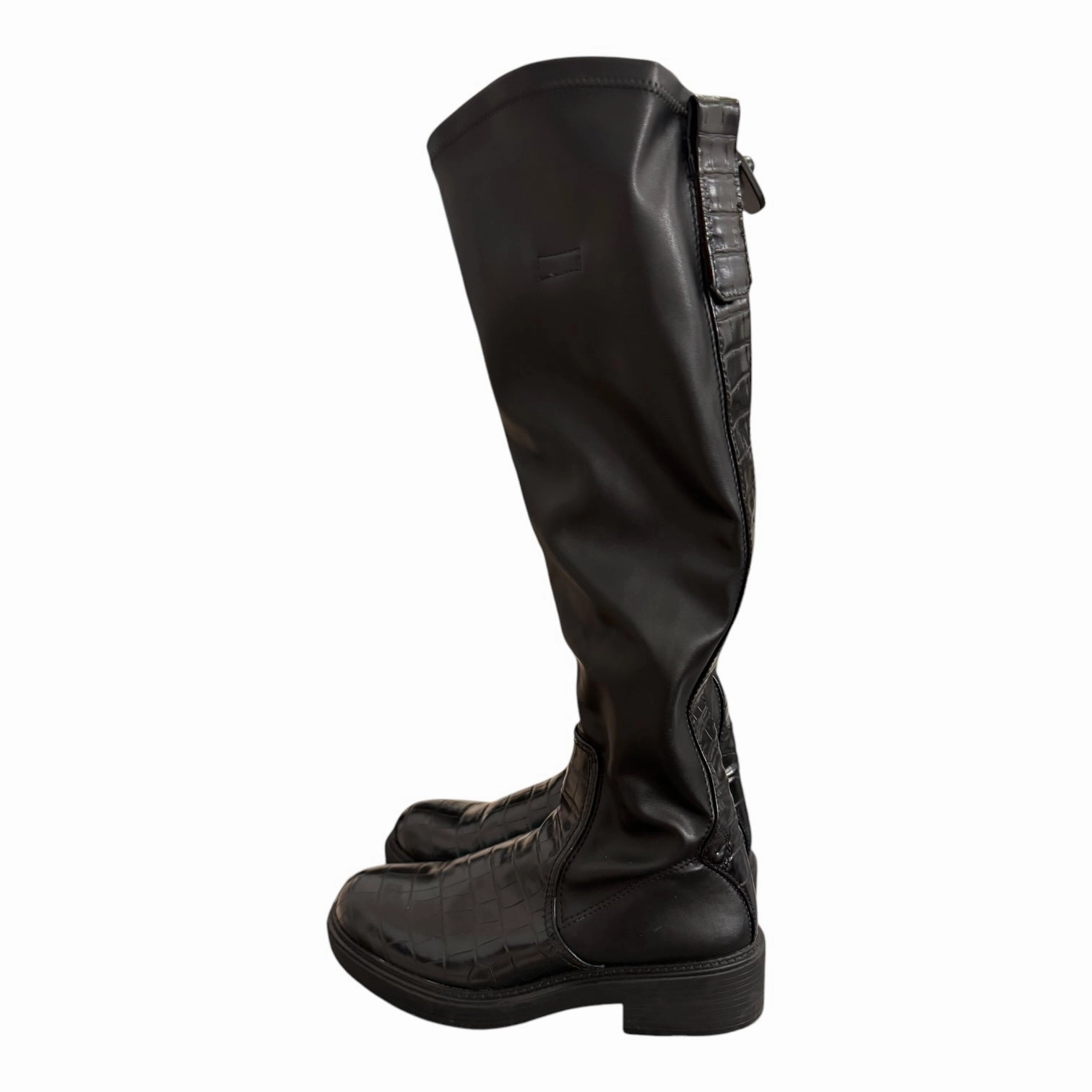 Lightweight Steel Toe Work Boots Boots Mid-calf Flats By Franco Sarto In Black, Size: 11