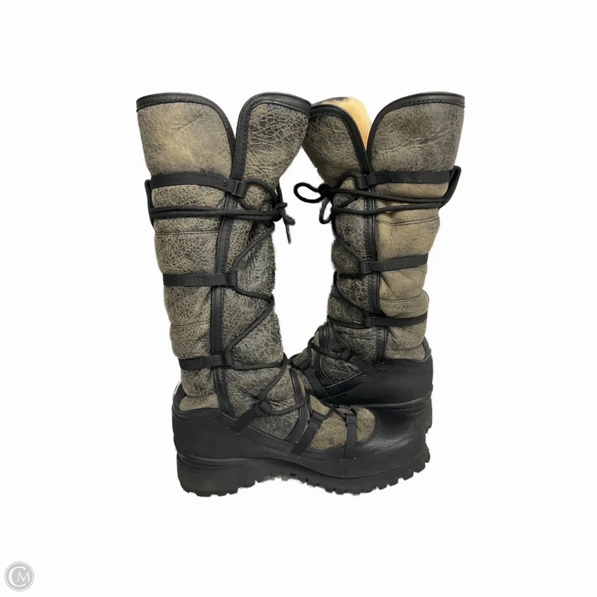 Boots Over-the-knee Heels By The North Face In Black & Brown, Size: 7 High Heel Platform Boots