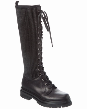 Gianvito Rossi Martis 20 Leather Over-The-Knee Boot Retro Moon Boots