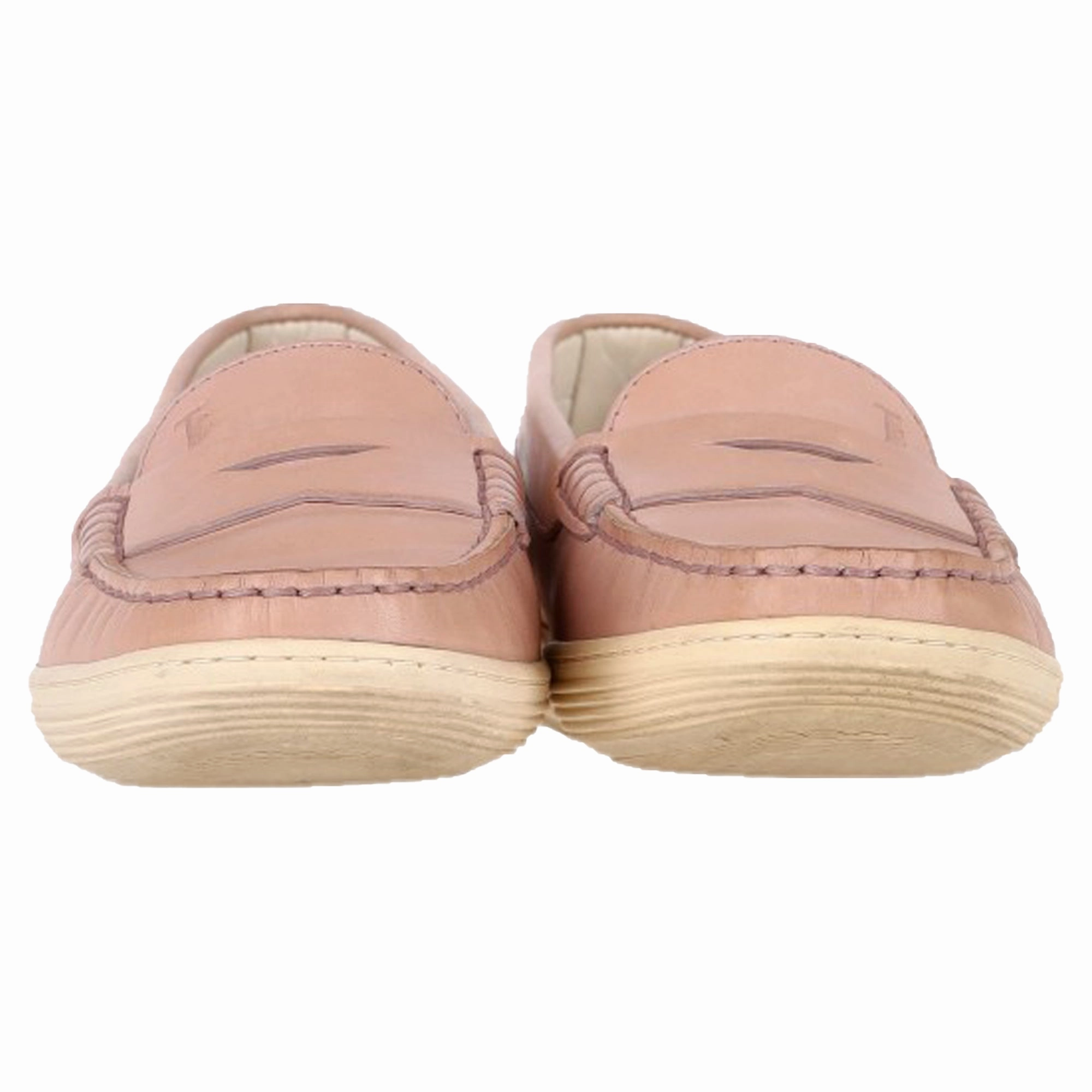 Tod's Penny Driver Loafers in Pink Leather Loafers Heel Slip