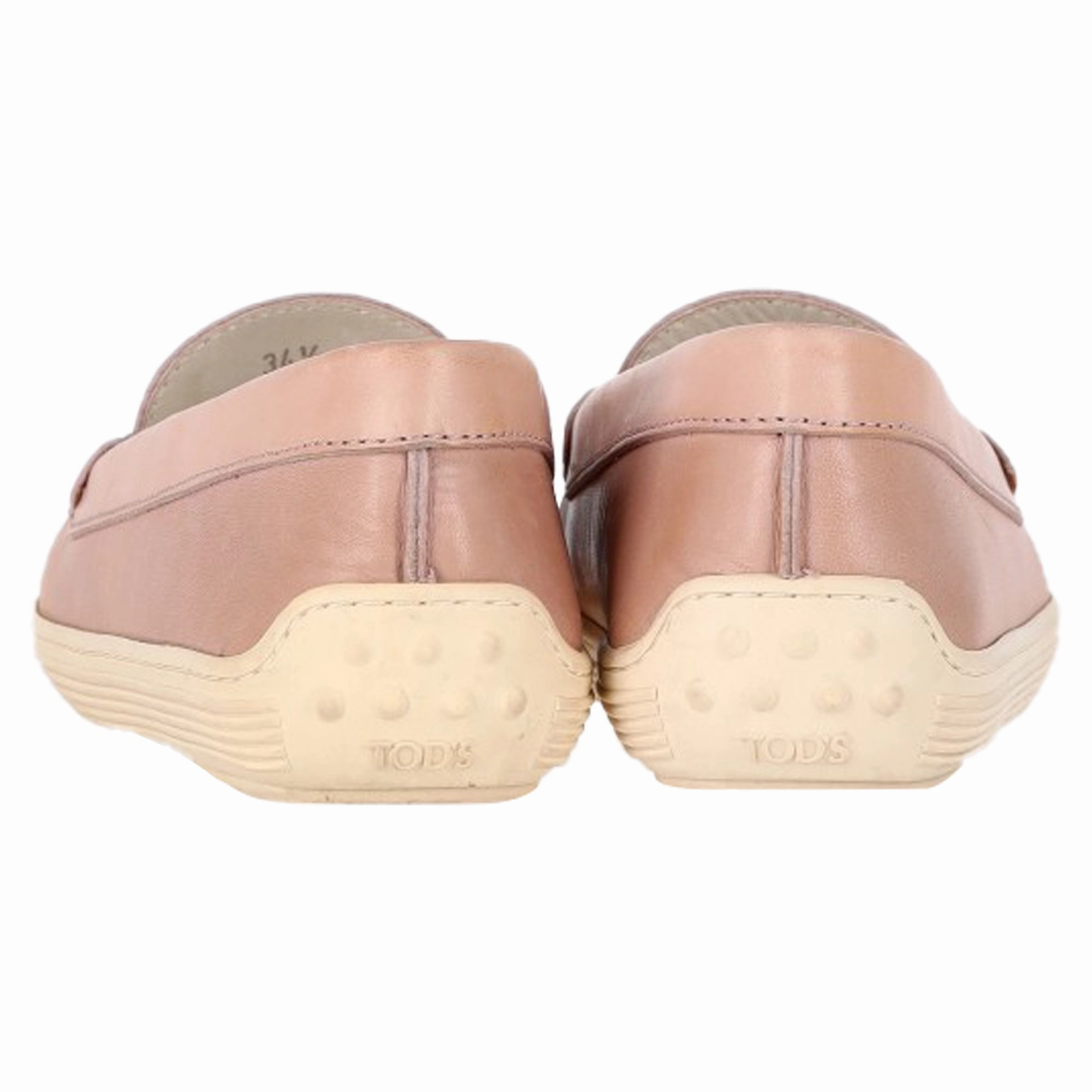 Tod's Penny Driver Loafers in Pink Leather Cowhide Loafers