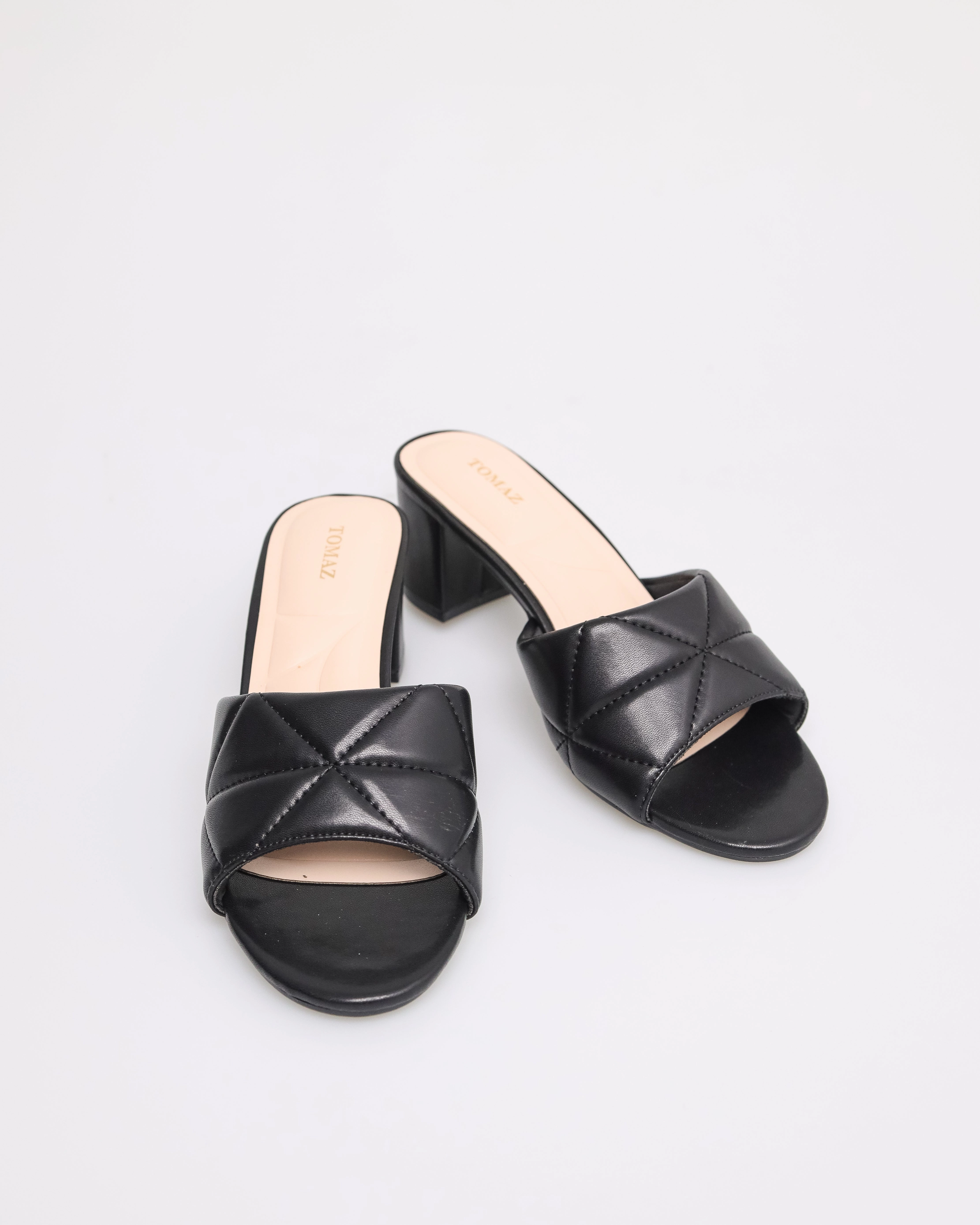 Tomaz NN210 Ladies Quilted Leather Block Heels Jimmy Choo High Heels