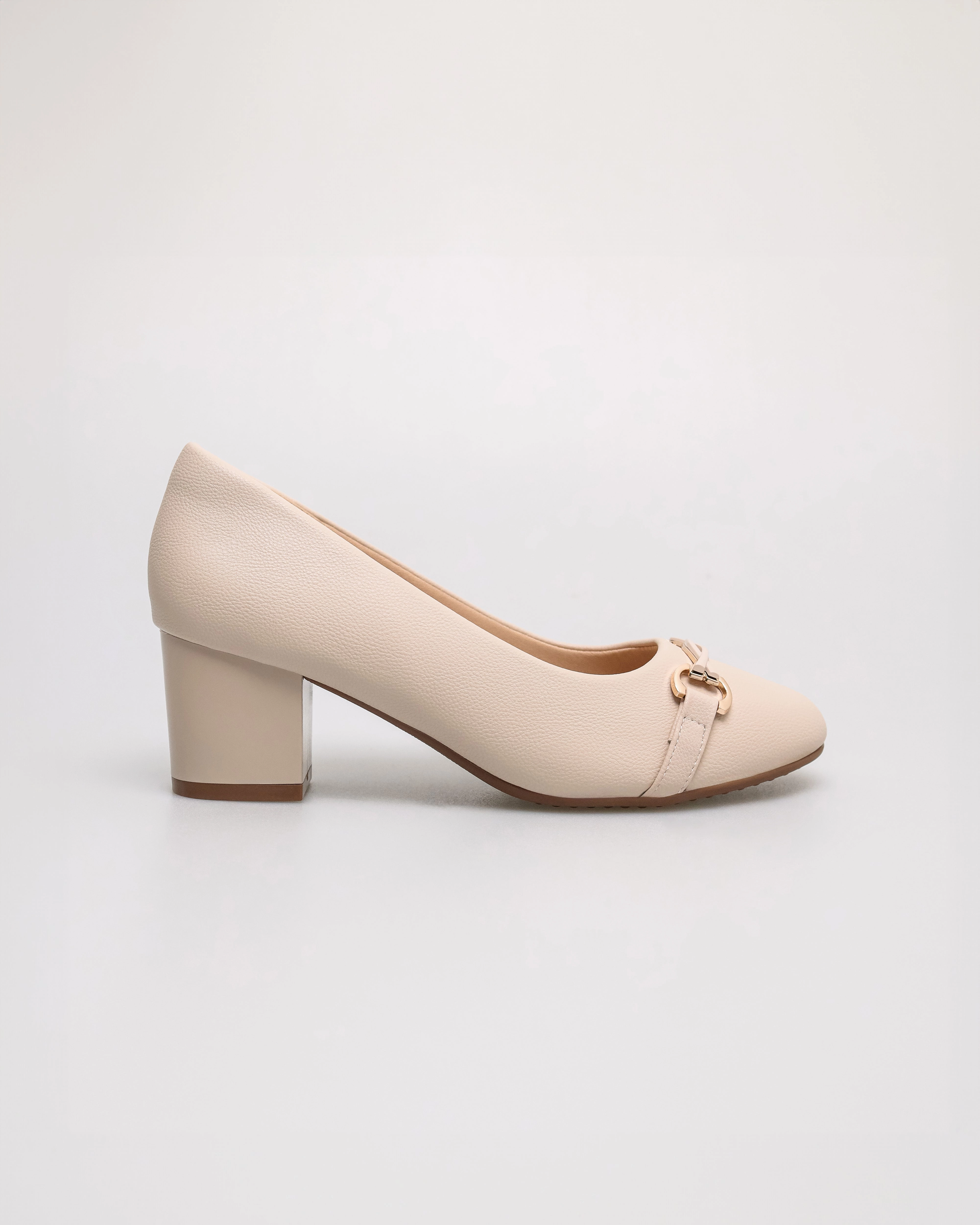 Heeled Knee High Boots Tomaz NN559 Ladies Gold Cross Heels