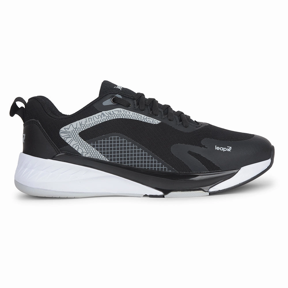 Leap7x Sports Black Running Shoes For Mens EVELSTER-E By Liberty Pavement Running Shoes
