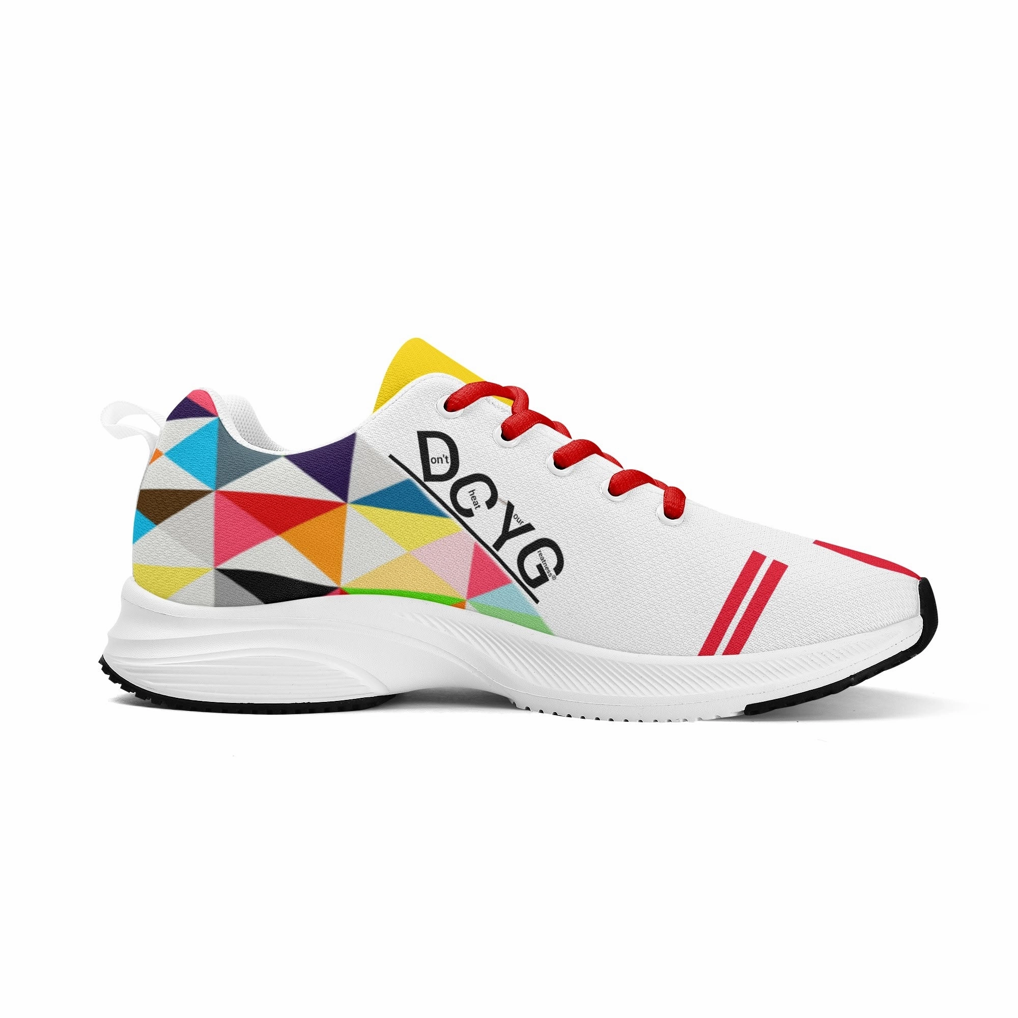 Running Shoes Hoka DCYG SL25  Black Logo, Red Stripes & Multi Color Design Adult EVA Mesh Walking Running Shoes
