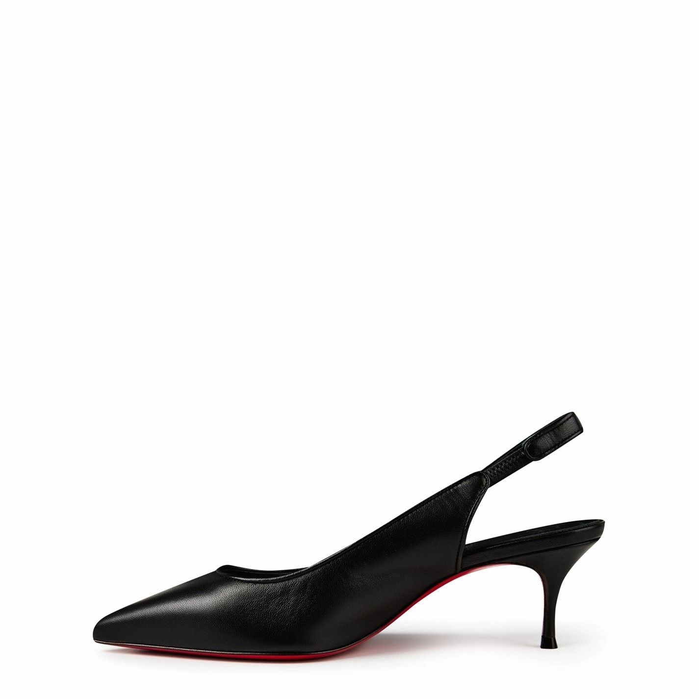 Peep Toe Thigh High Heels Christian Louboutin  Sporty Kate Sling 55Mm Pumps Black