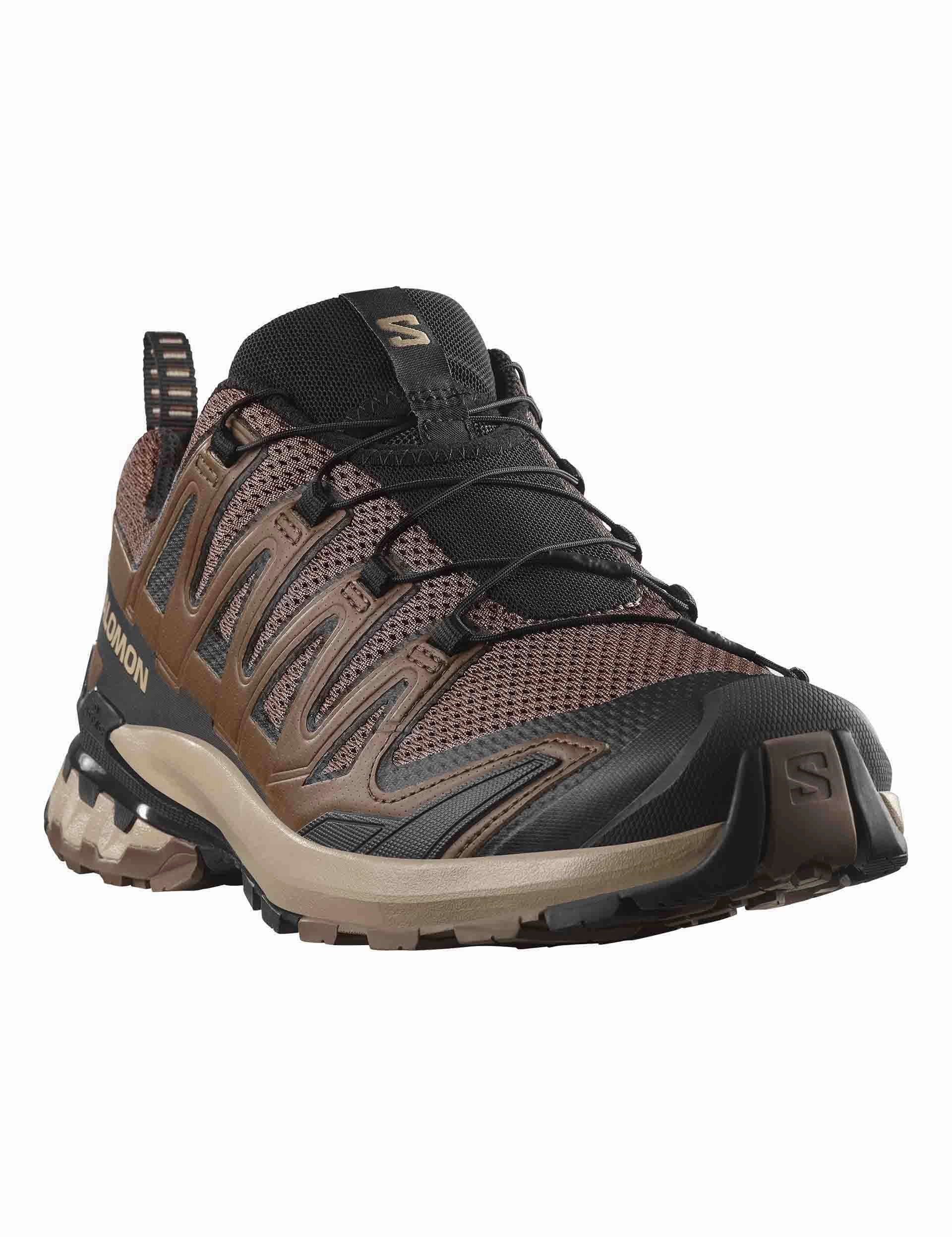 Zero Rise Trail Running Shoes XA Pro 3D V9 - Falcon/Desert Tan/Black