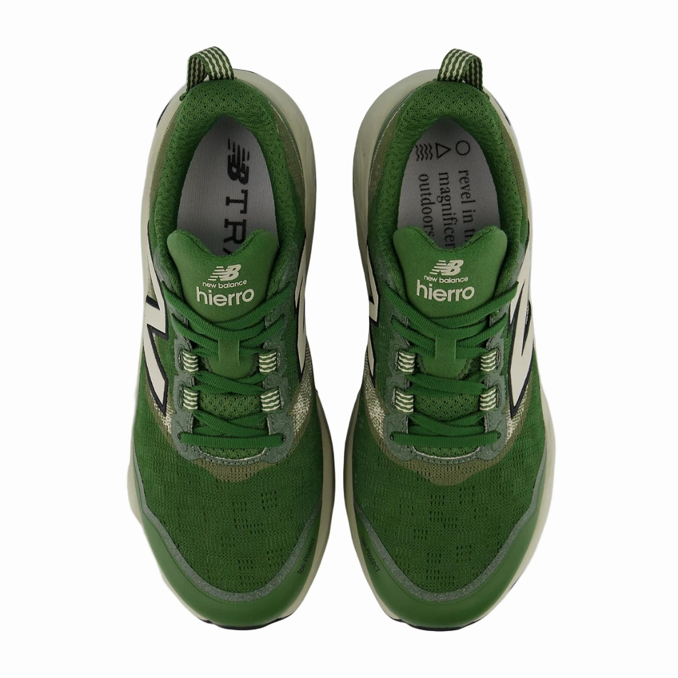 New Balance Men's Hierro V9 Trail Shoes in Dark Alpine Green/Shipyard/Black AW25 Trail Running Shoes No Socks