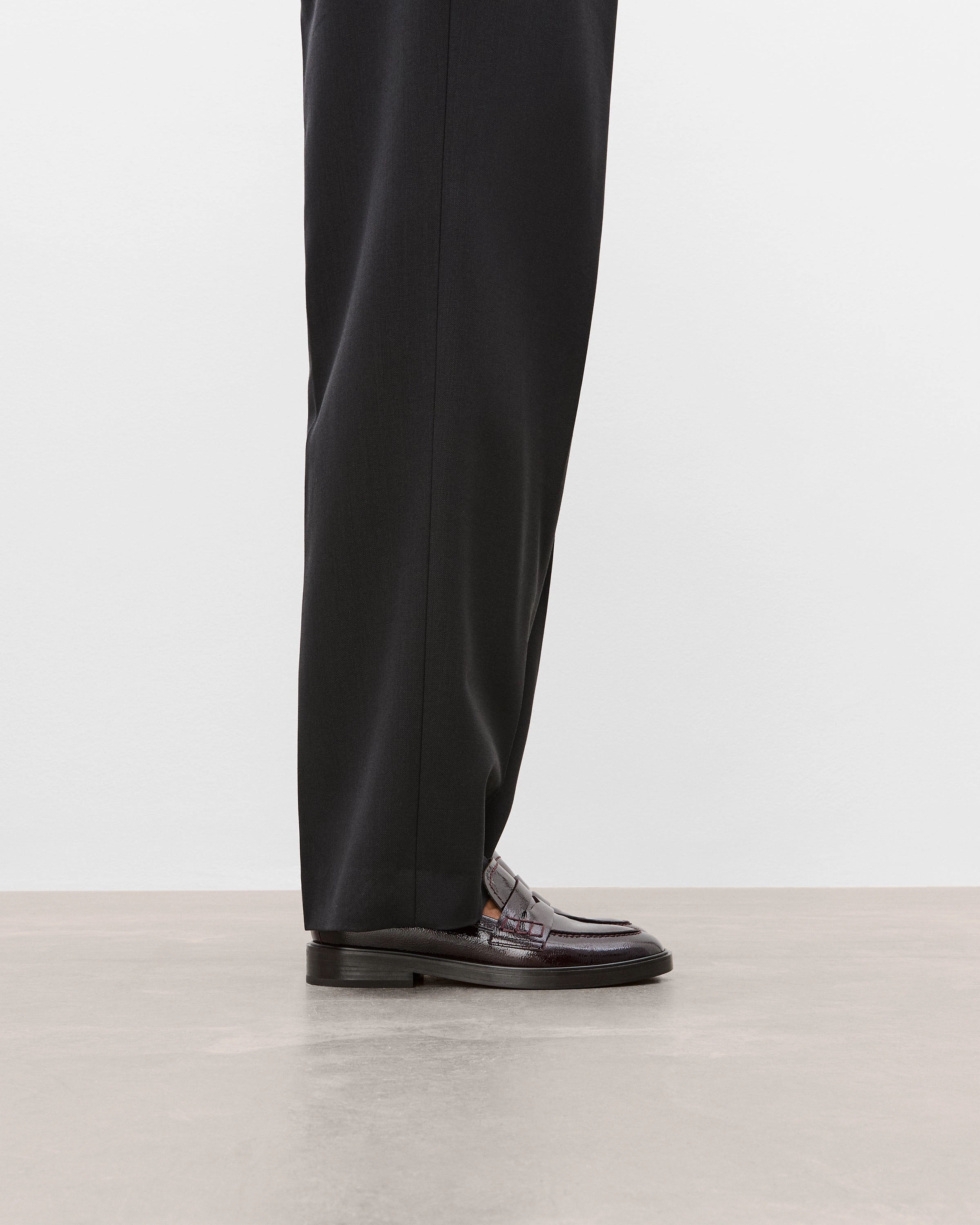 Sara Leather Patent Burgundy Double G Loafers