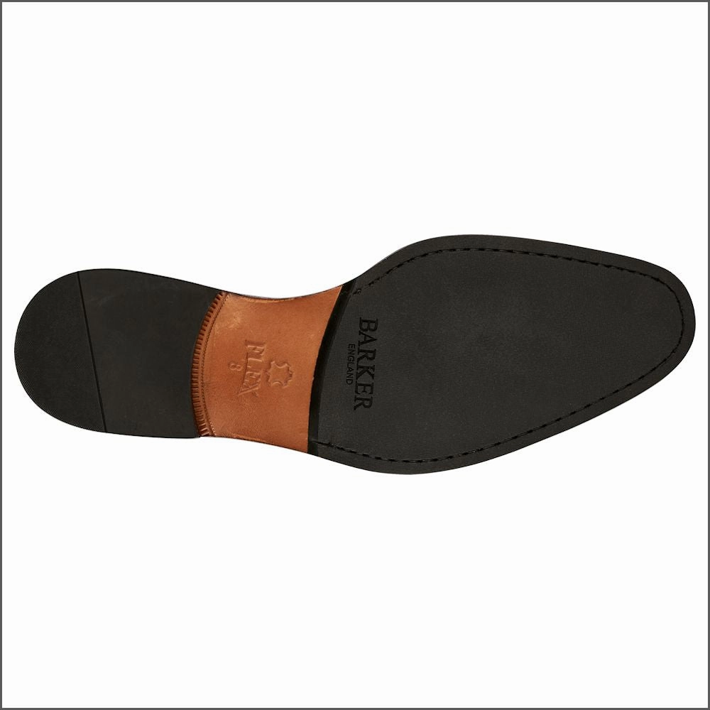 Barker Southwold - Black Calf / Deerskin. Chunky Shoes