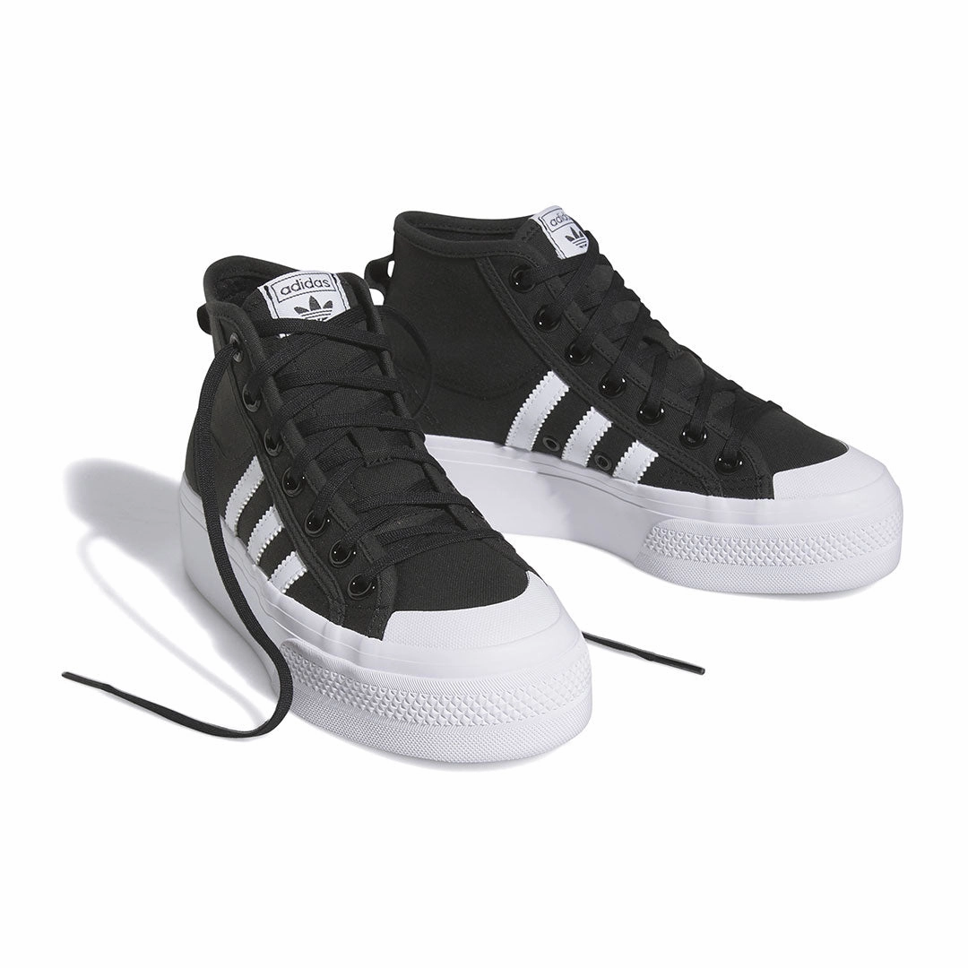 adidas - Kids' (Junior) Nizza Platform Mid Shoes (IG7833) Indiana University Adidas Shoes