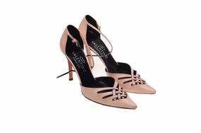 Valentino - Mauve Pointed Toe Heels with Cut Outs and Ankle Strap - IT 38 Perfume With Shoe