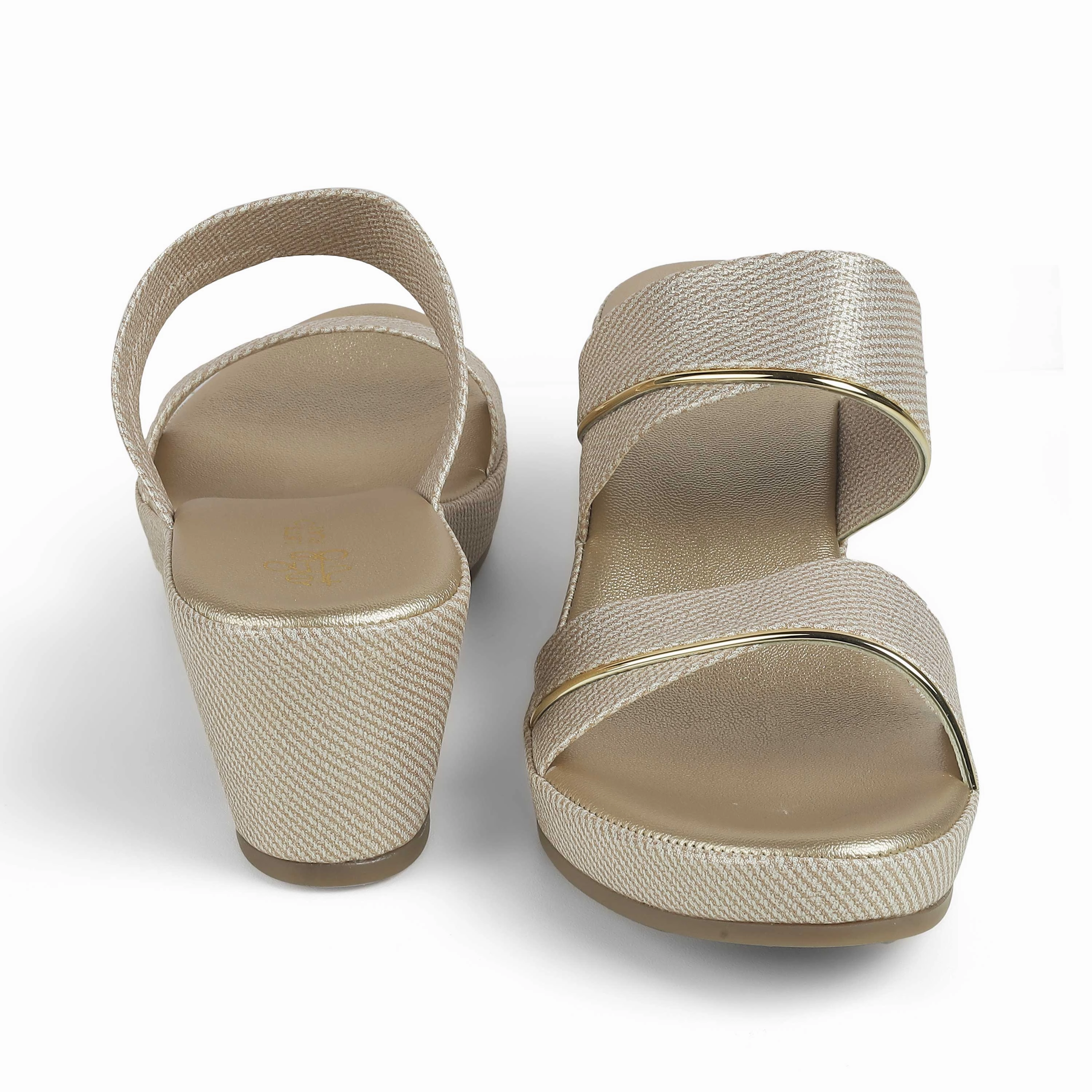 Tresmode Gold Gold Women's Dress Block Heel Sandals High Heel Shoes Sizes