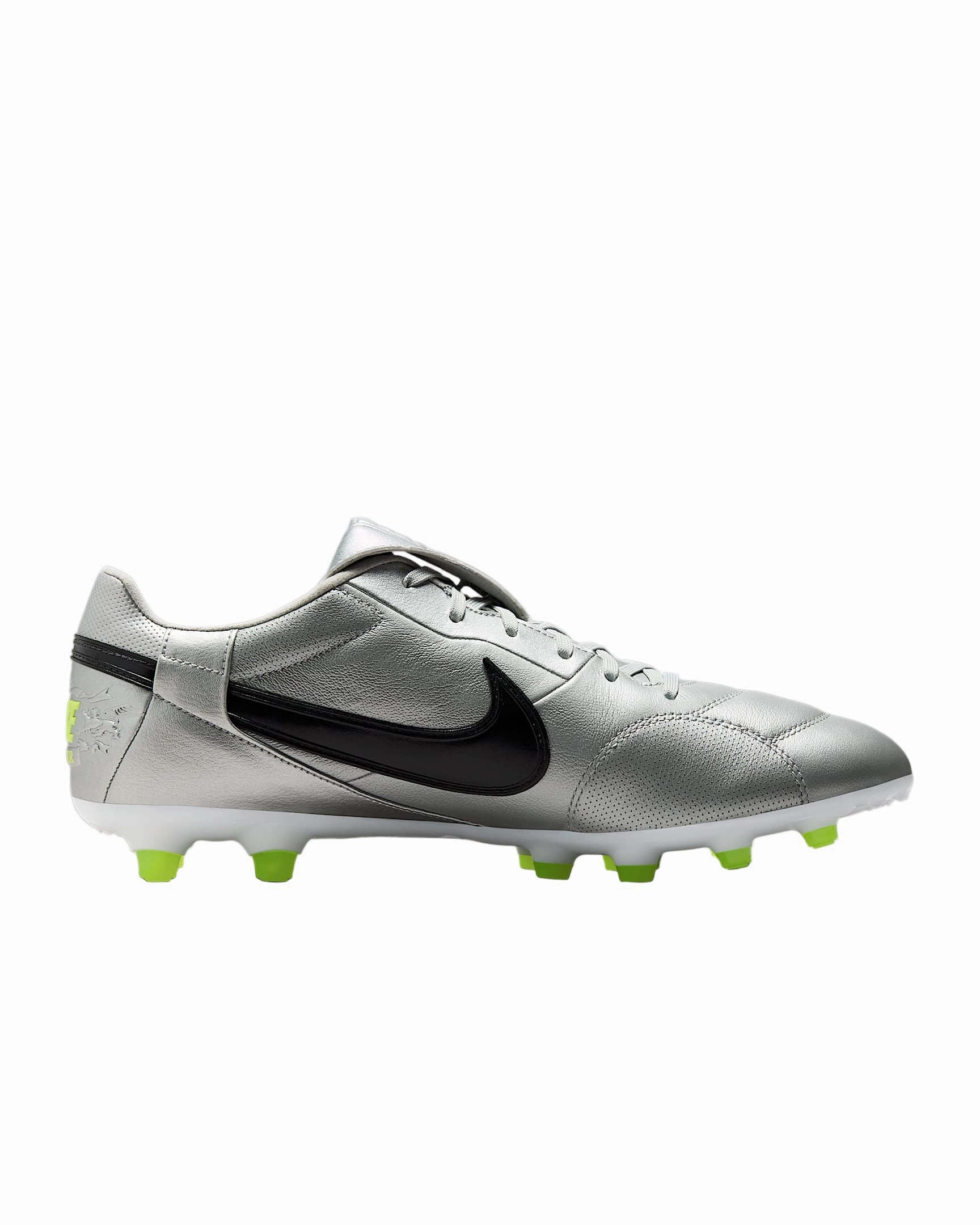 Nike Premier III Firm Ground Soccer Cleats (Metallic Silver/Black Volt) Soccer Cleat Sizing Chart