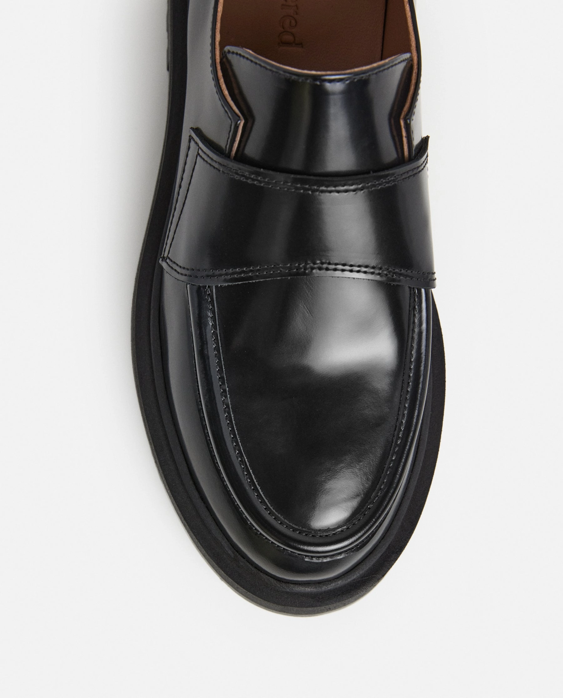 Leo Leather Black Surfer Loafers
