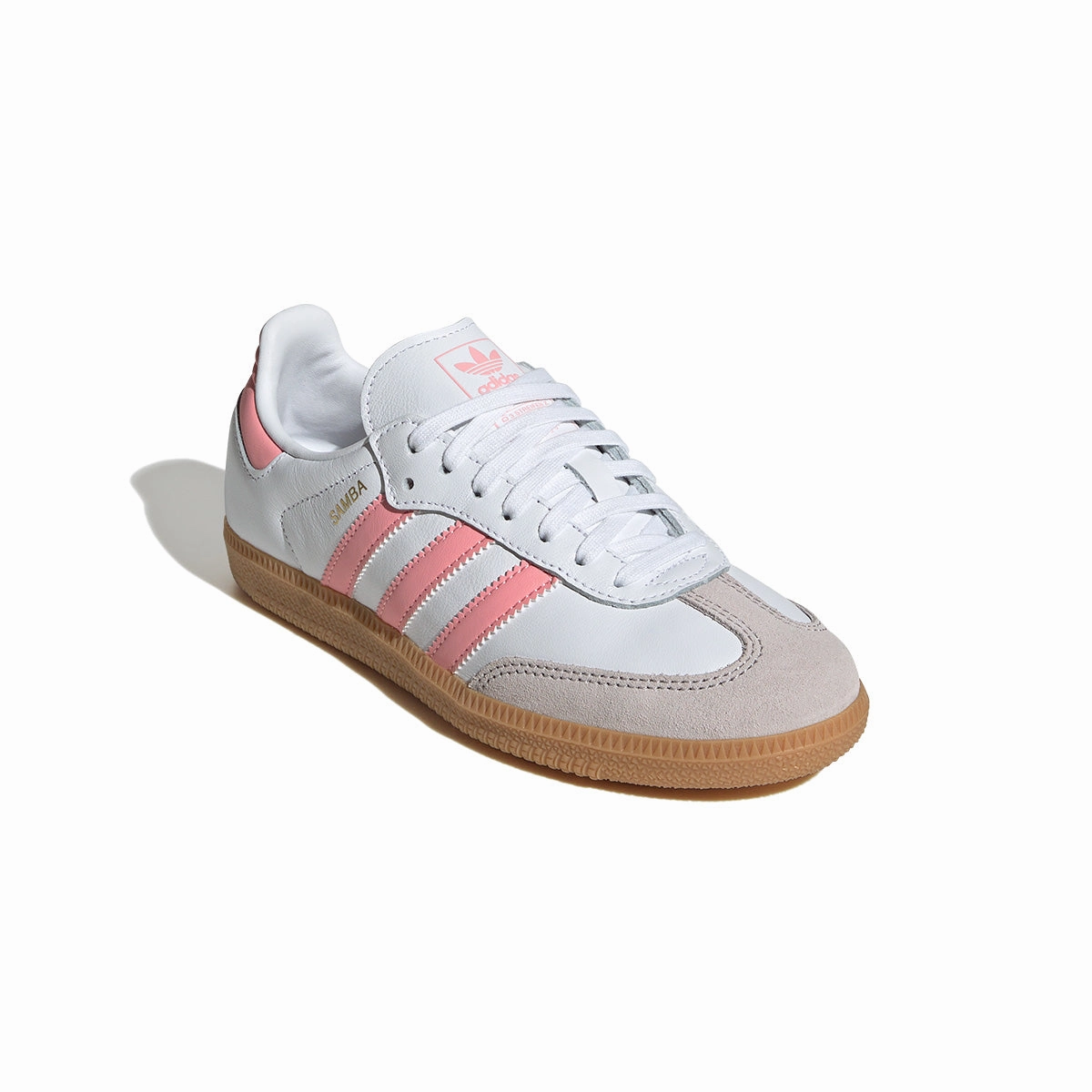 Kids Samba OG 'White Semi Pink Spark' Adidas Shoes Laces