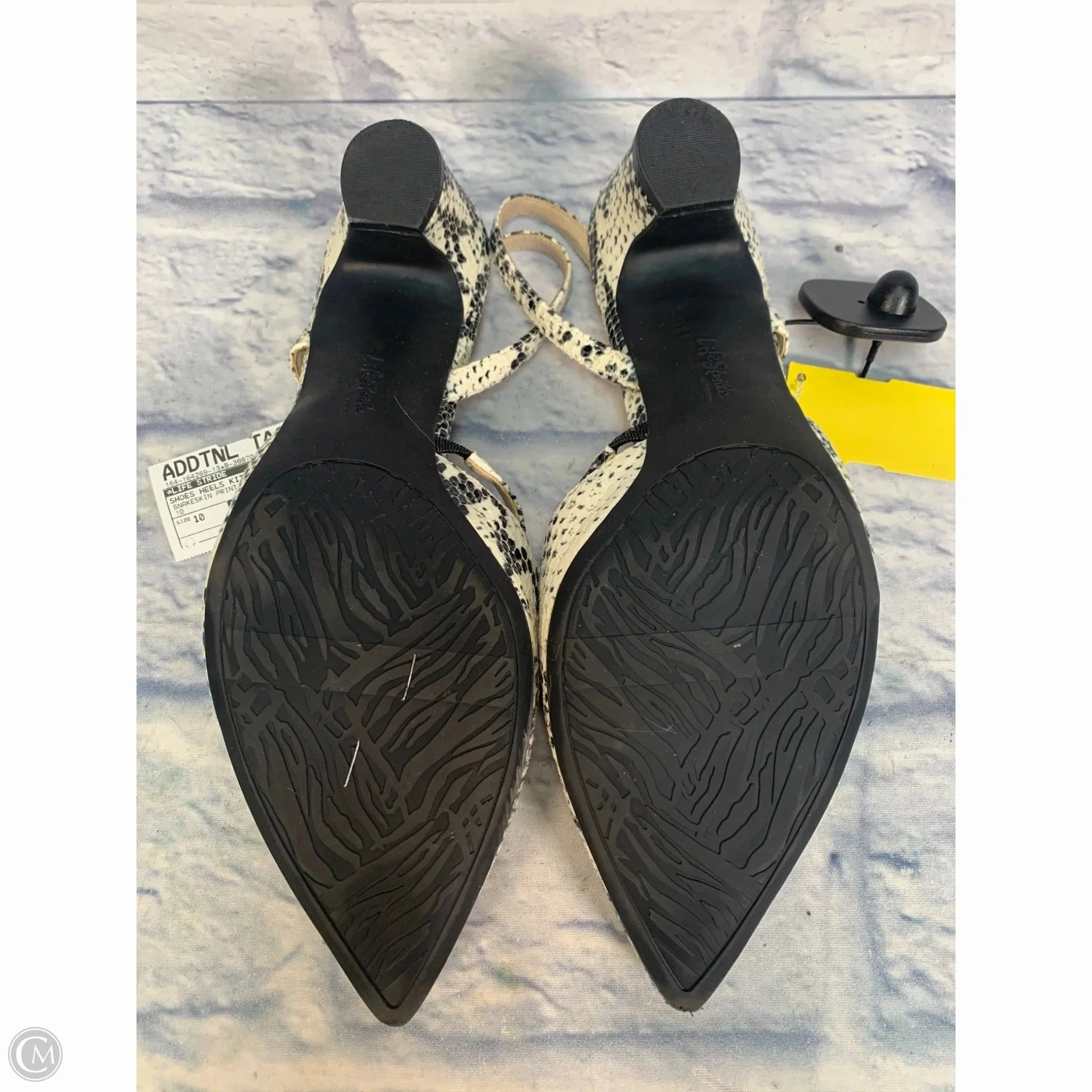 Cute Heels Shoes Heels Kitten By Life Stride In Snakeskin Print, Size: 10