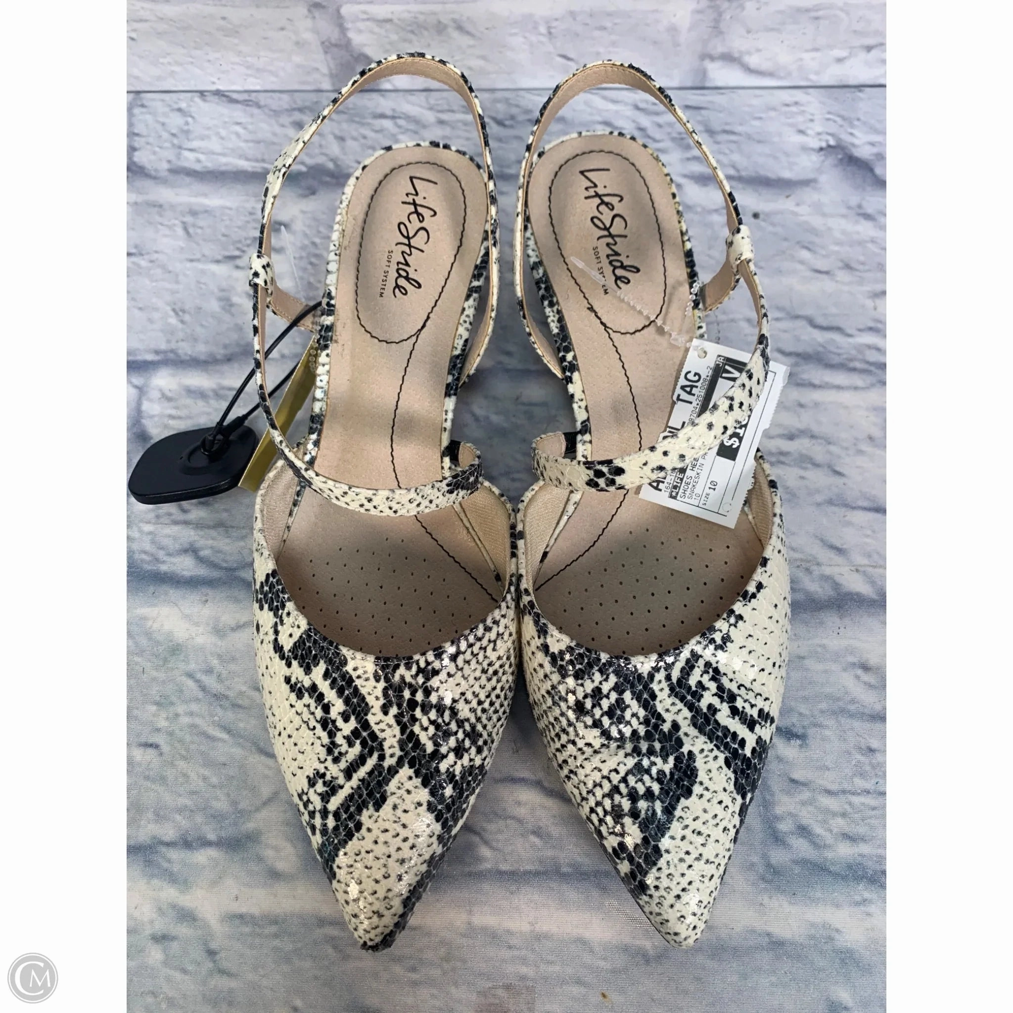 Shoes Heels Kitten By Life Stride In Snakeskin Print, Size: 10 High Heel Oxford Booties