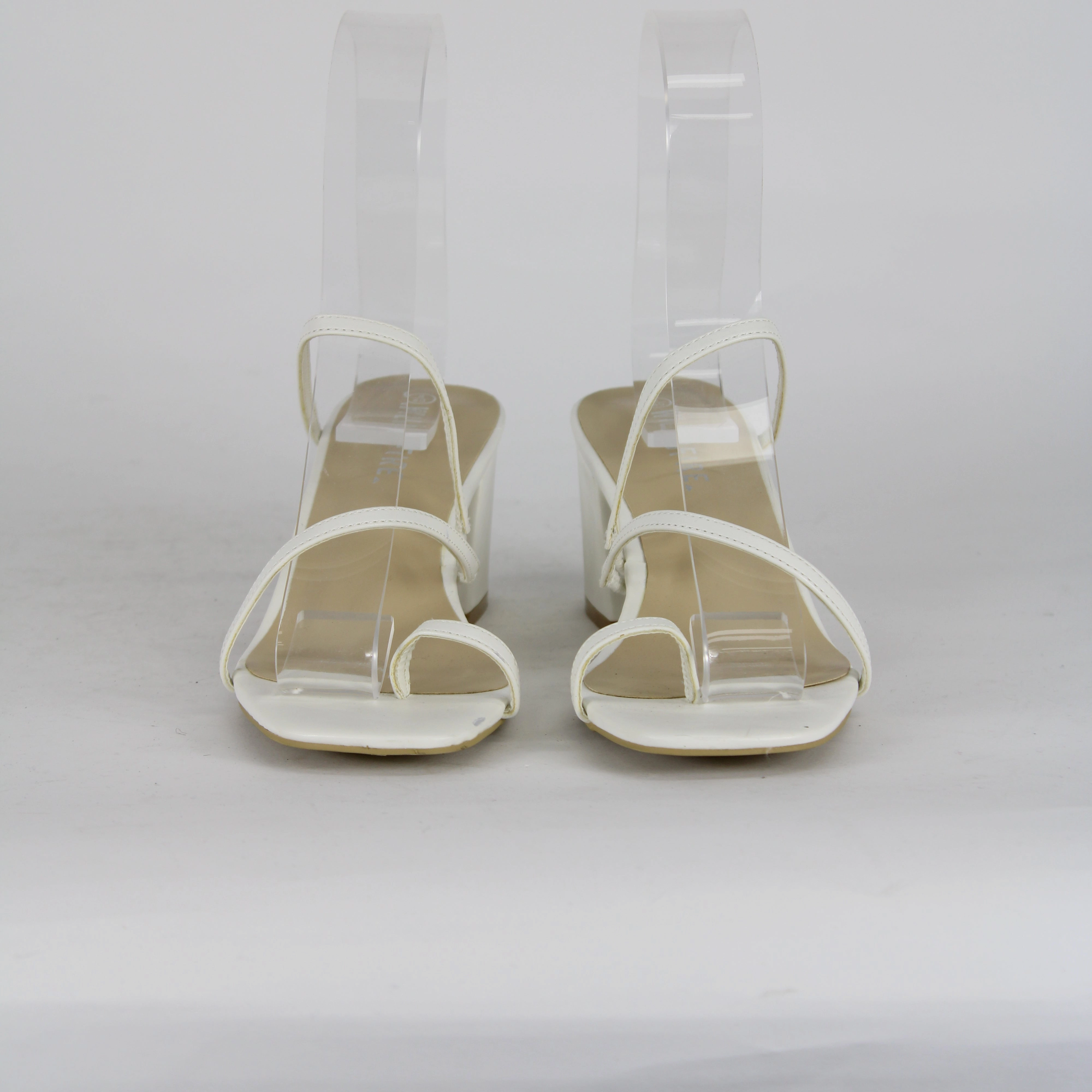 Wildfire White Strap Low Heels High Heels On My Tippies