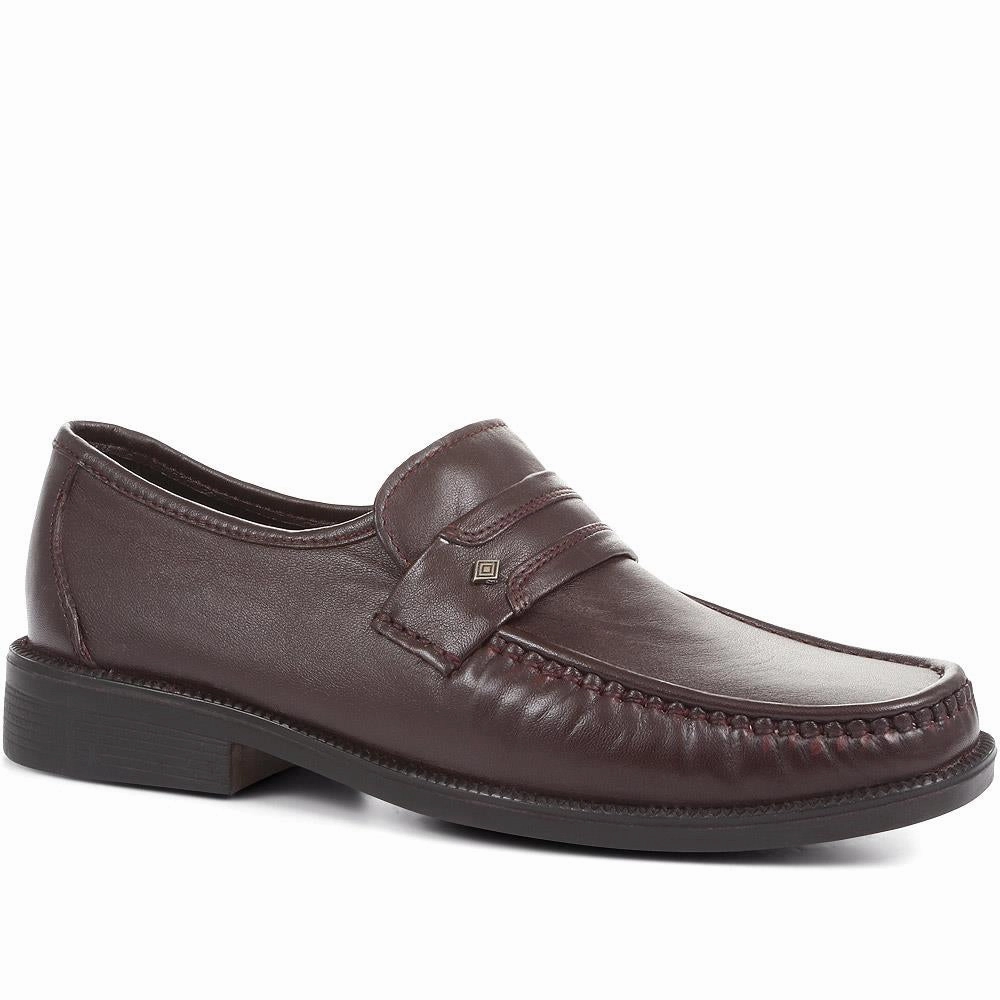Dr. Martens Adrian T-bar Loafers Wide Fit Classic Leather Loafers - NAP35027 / 322 486 - Burgundy