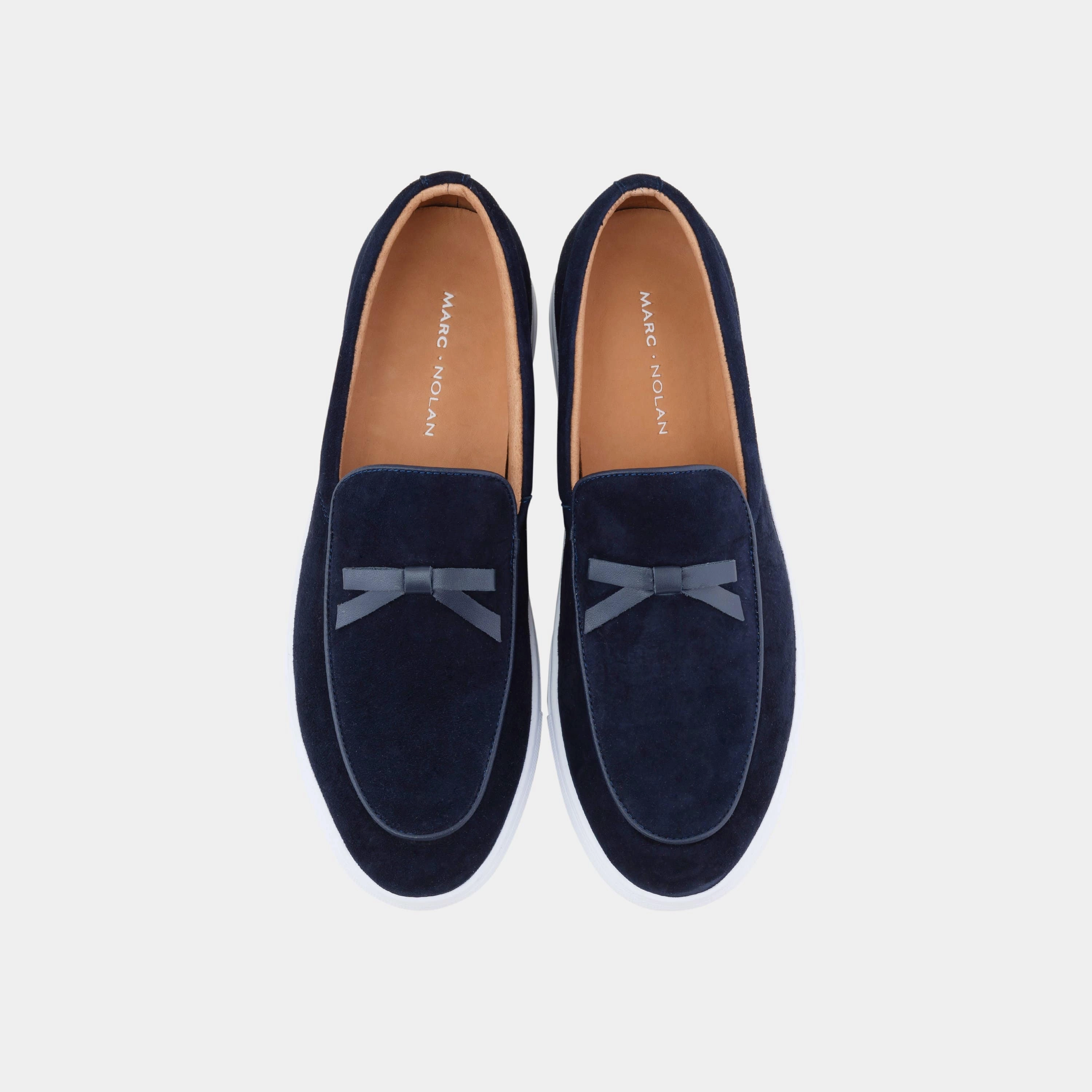 Loafers Platform Odell Navy Suede Belgian Loafer Sneakers