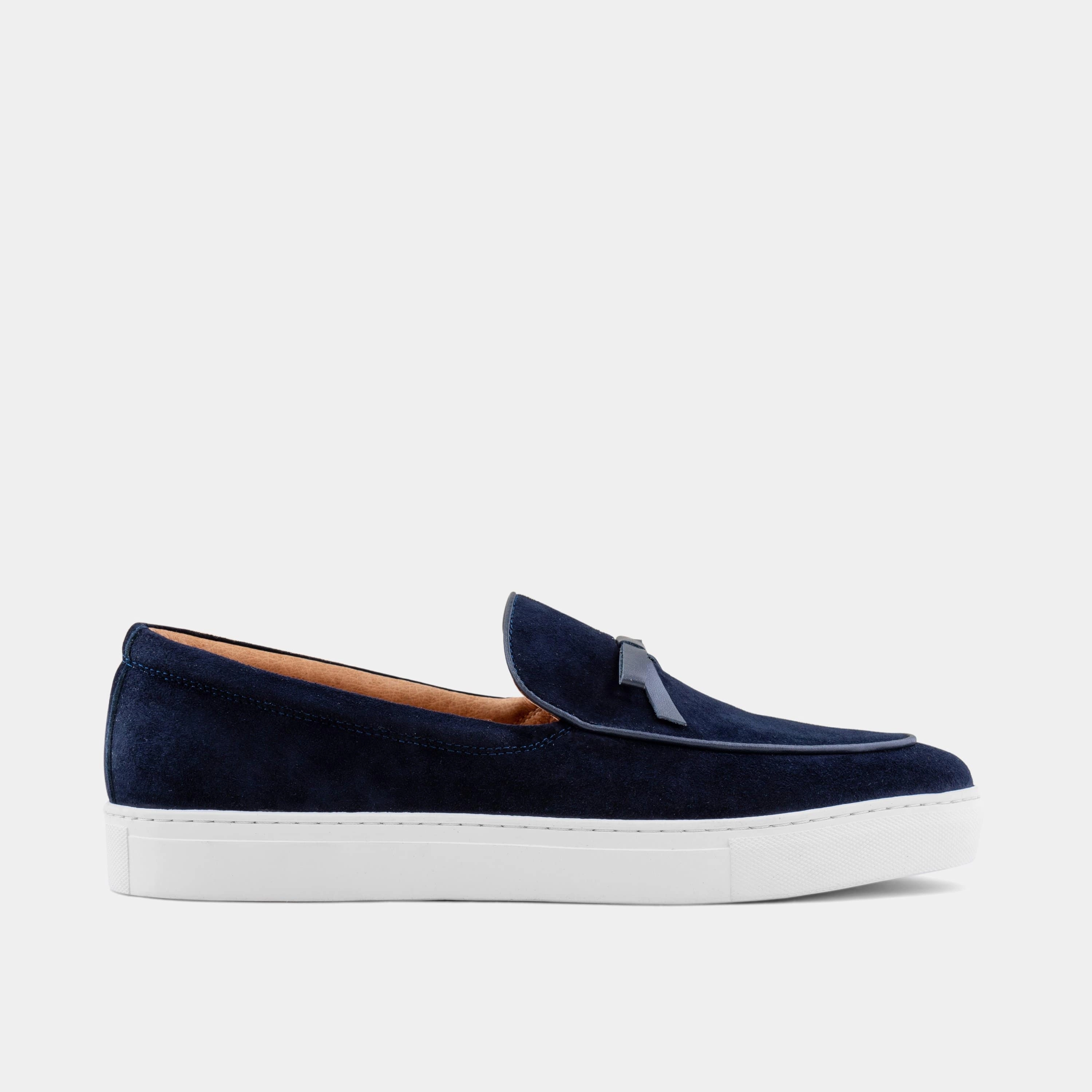 Odell Navy Suede Belgian Loafer Sneakers Oliver Cabell Loafers