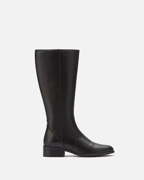Knee High Boots With Zipper Haltham Standard Knee High Boots in Black Leather