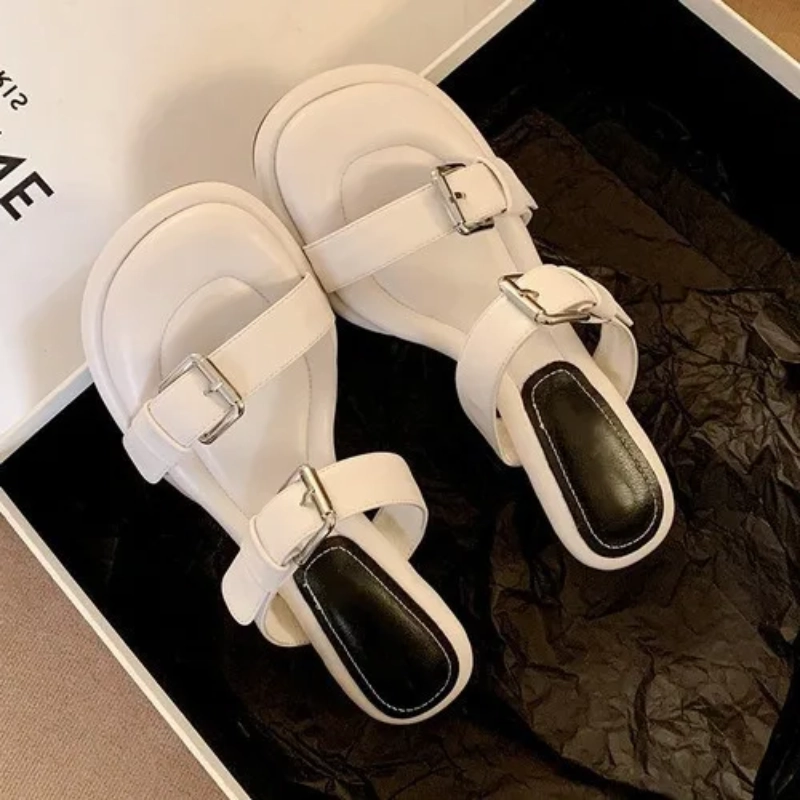 5 Inch High Heels DenimGlam Buckle Stilettos