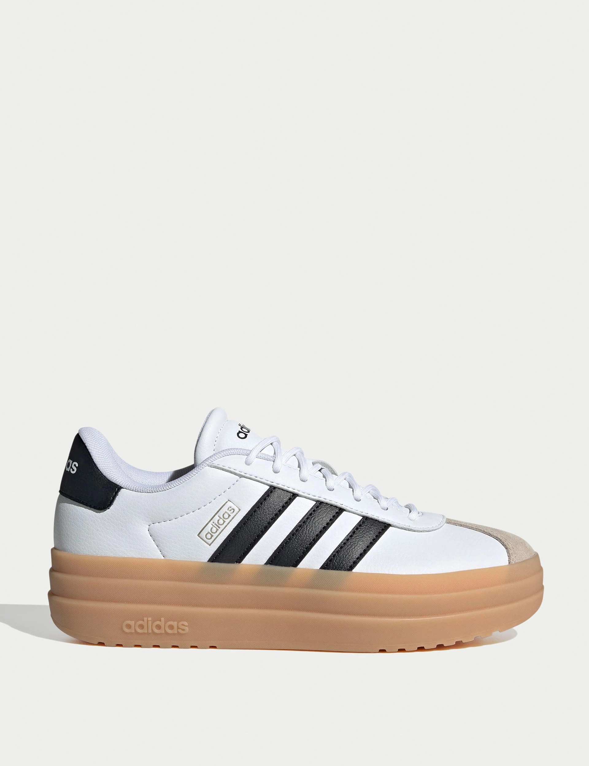 Silver Adidas Shoes VL Court Bold Shoes - Cloud White/Core Black/Wonder Beige