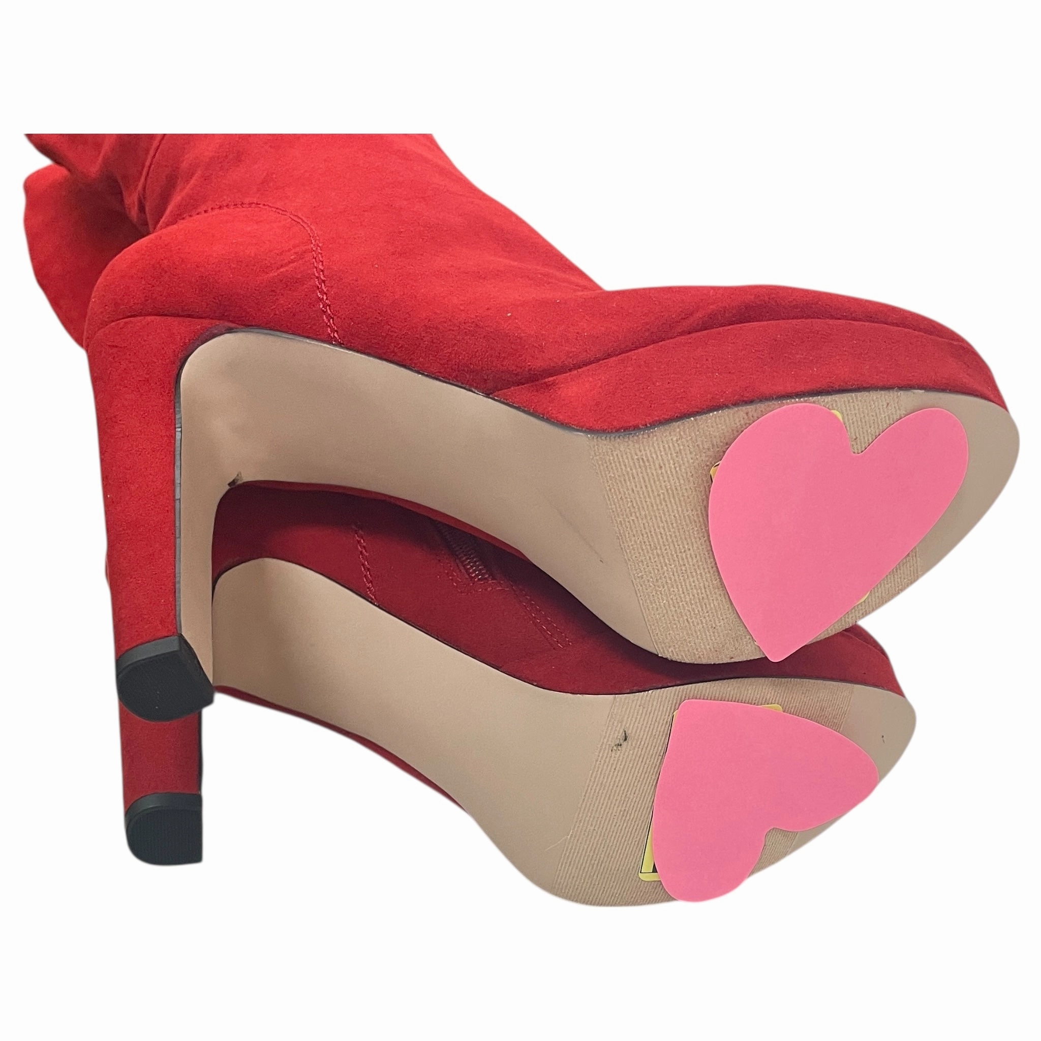 Boots Over-The-Knee Heels By Madden Girl In Red, Size:9 Boots Walmart