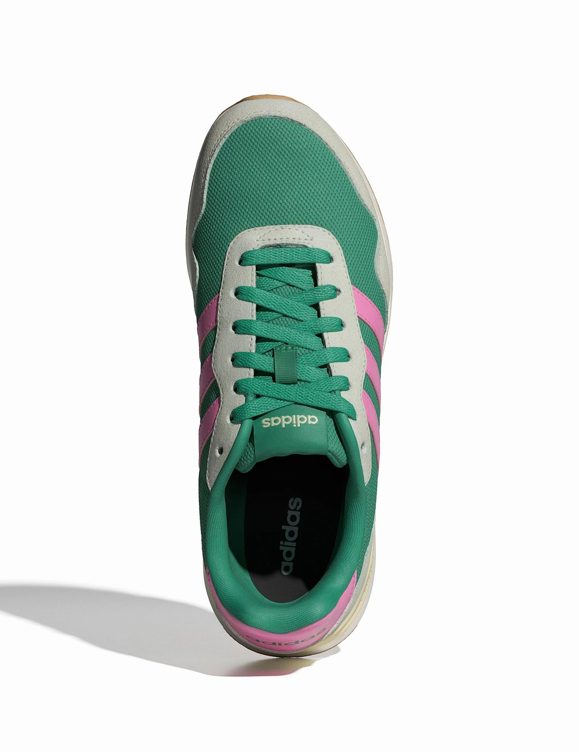 Run 60S 4.0 Shoes - Semi Court Green/Bliss Pink/Warm Vanilla Ohio State Adidas Shoes