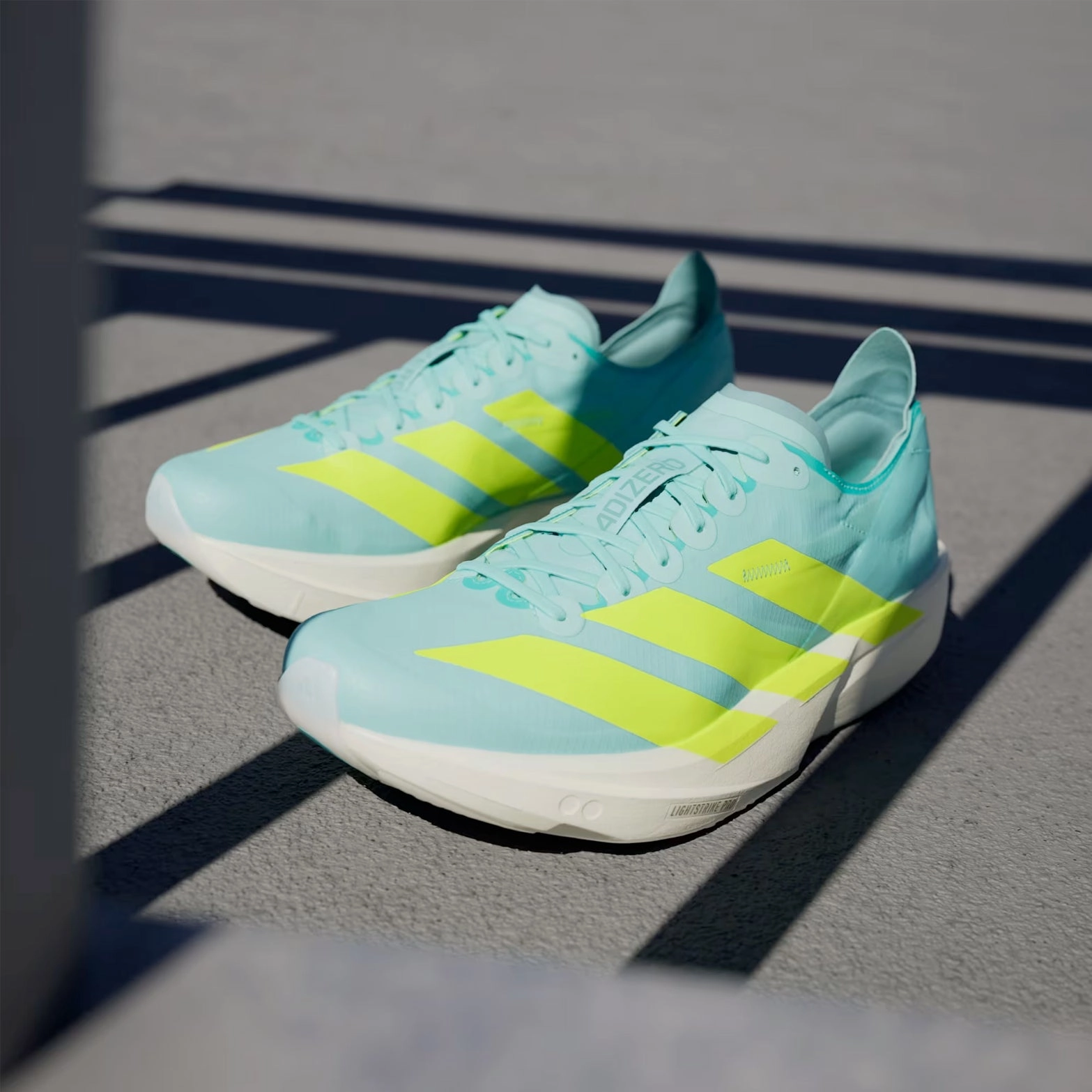 Burgundy Adidas Shoes Men's Adizero Takumi Sen 11 Running Shoes Flash Aqua / Zero Metalic / Mint Ton