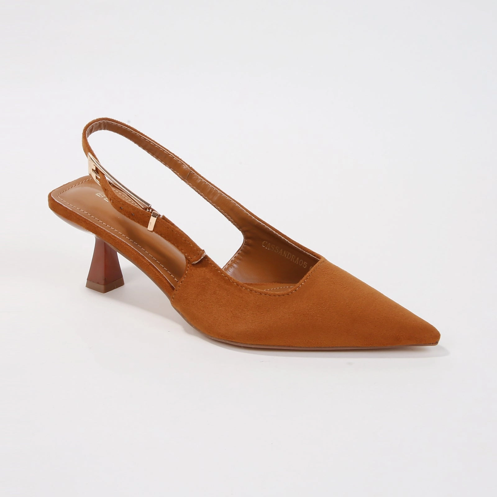 Cassandra Slingback Heels with Suede Finish High Heel Heel Pads