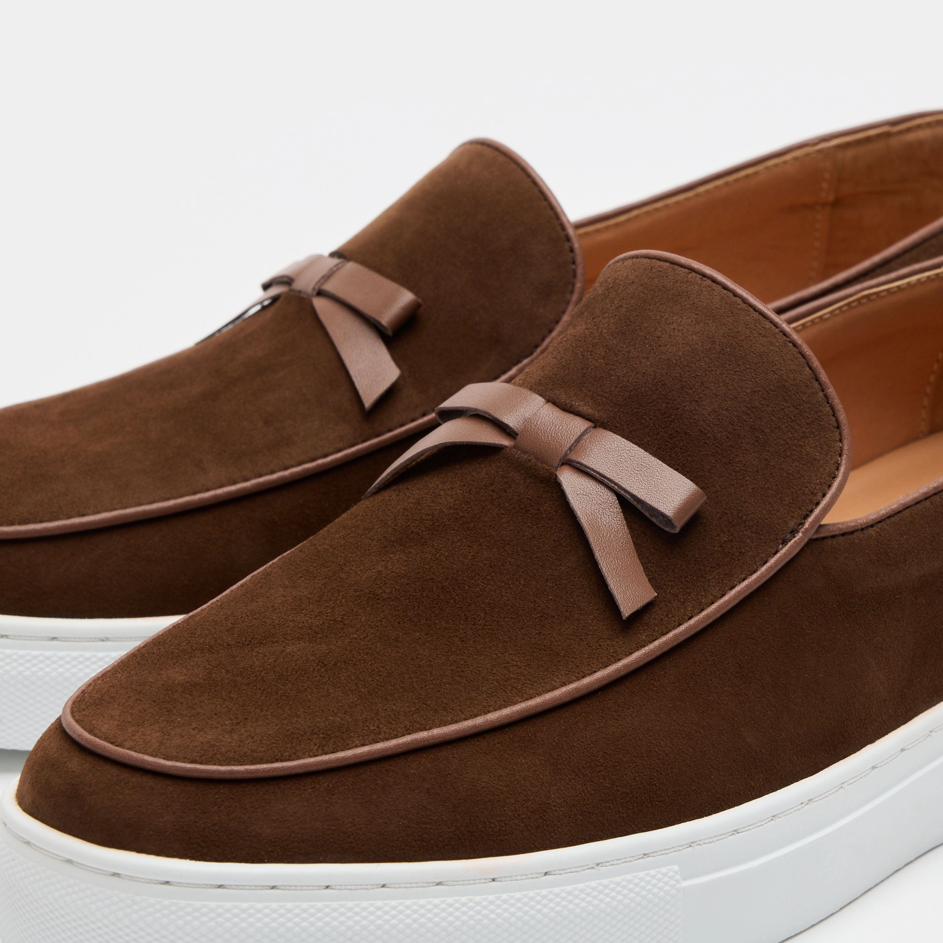 Odell Chocolate Suede Belgian Loafer Sneakers Polo Club Loafers