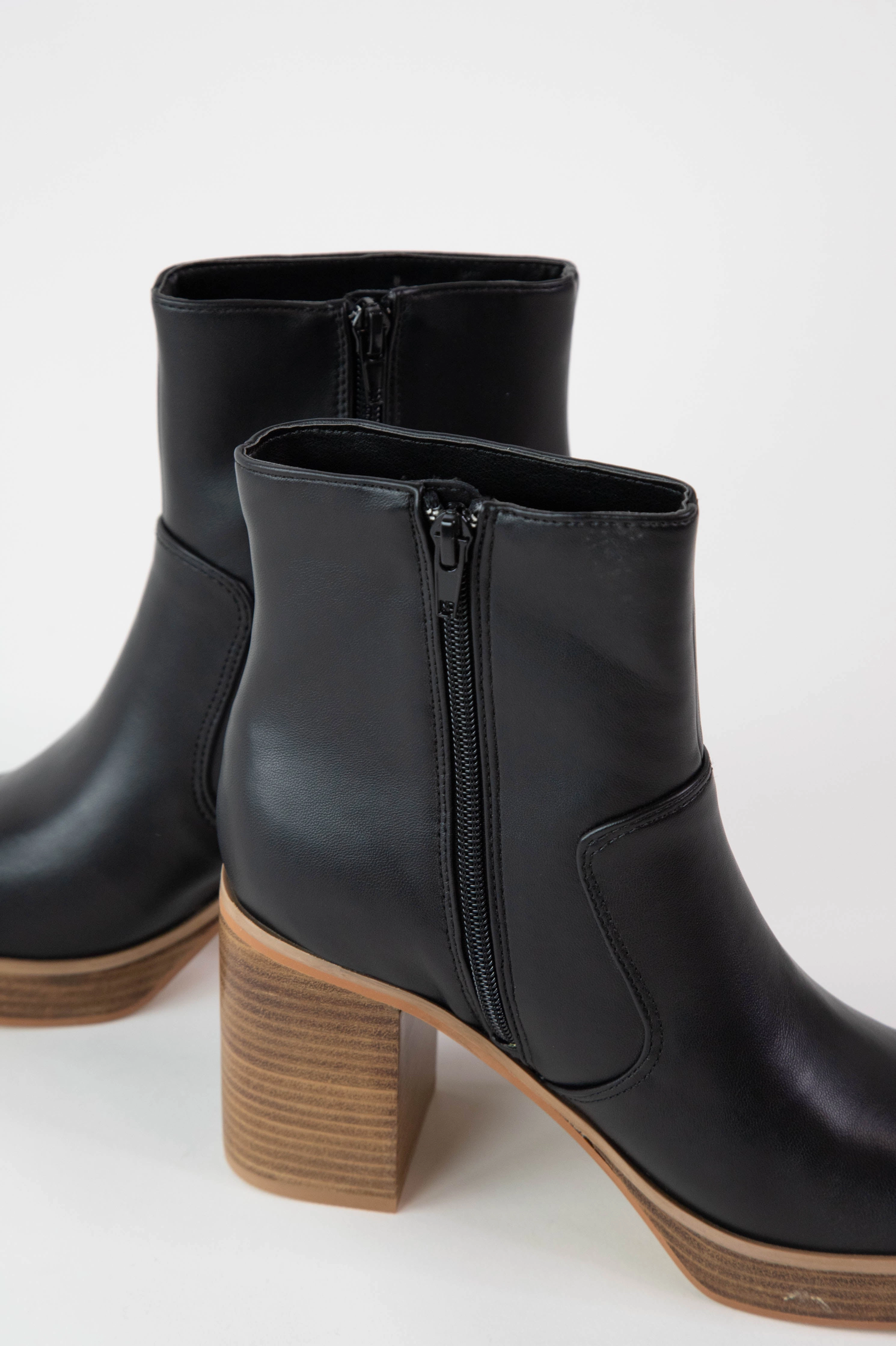 Vernita Faux Leather Ankle Boot, Black | ShuShop Ladies Ankle Boots Size 11