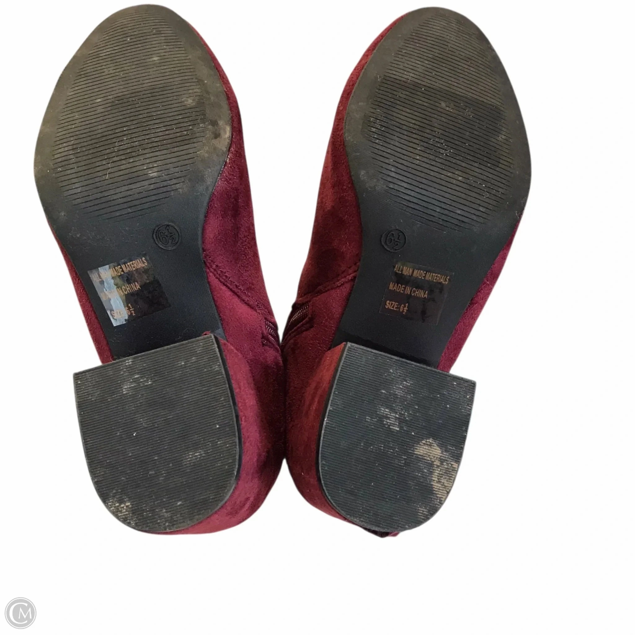 Boots Over-the-knee Heels By Wild Diva In Red, Size: 6.5 Deniro Boots