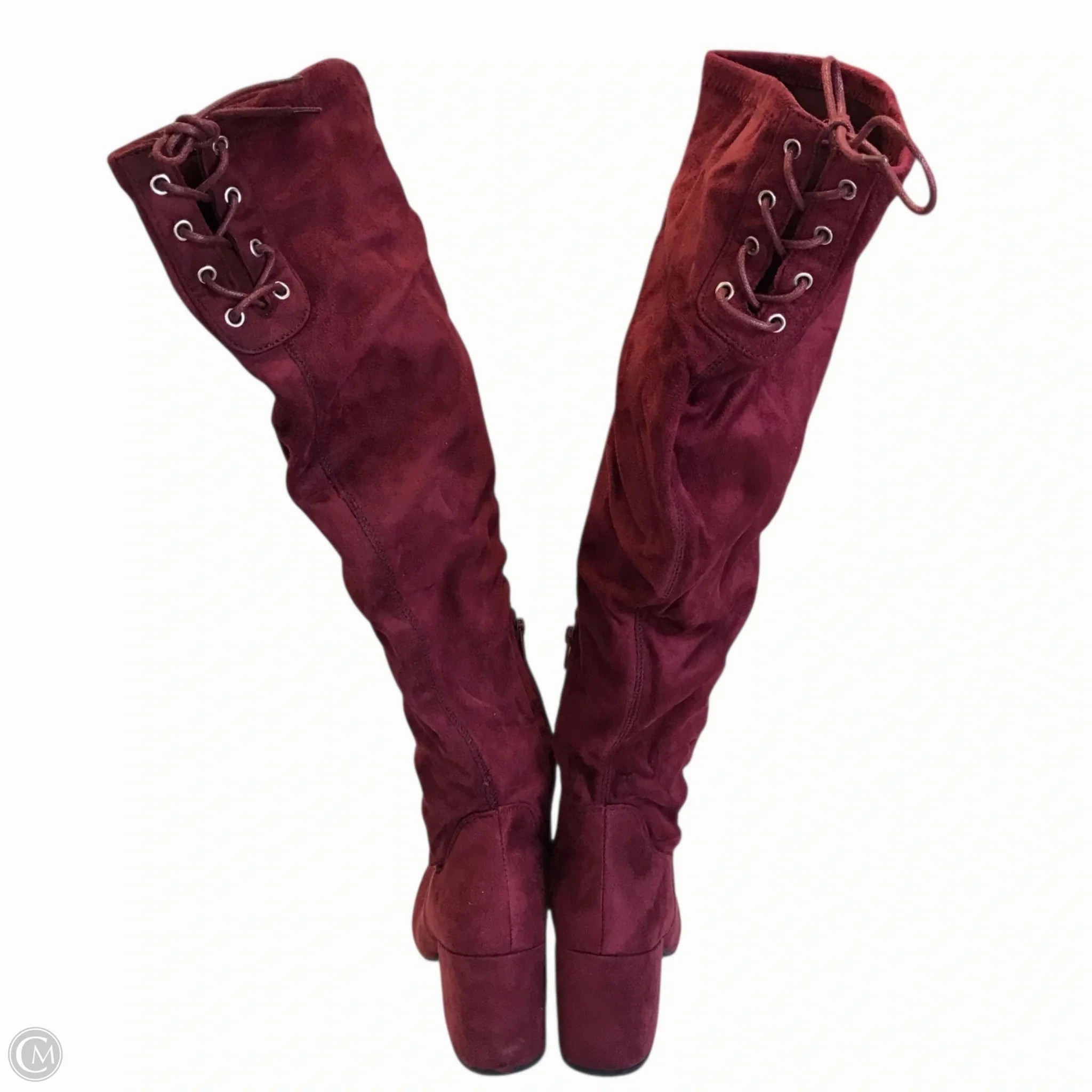 Boots Over-the-knee Heels By Wild Diva In Red, Size: 6.5 Boots Chelse