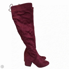 NULL Riding Boots Boots Over-the-knee Heels By Wild Diva In Red, Size: 6.5