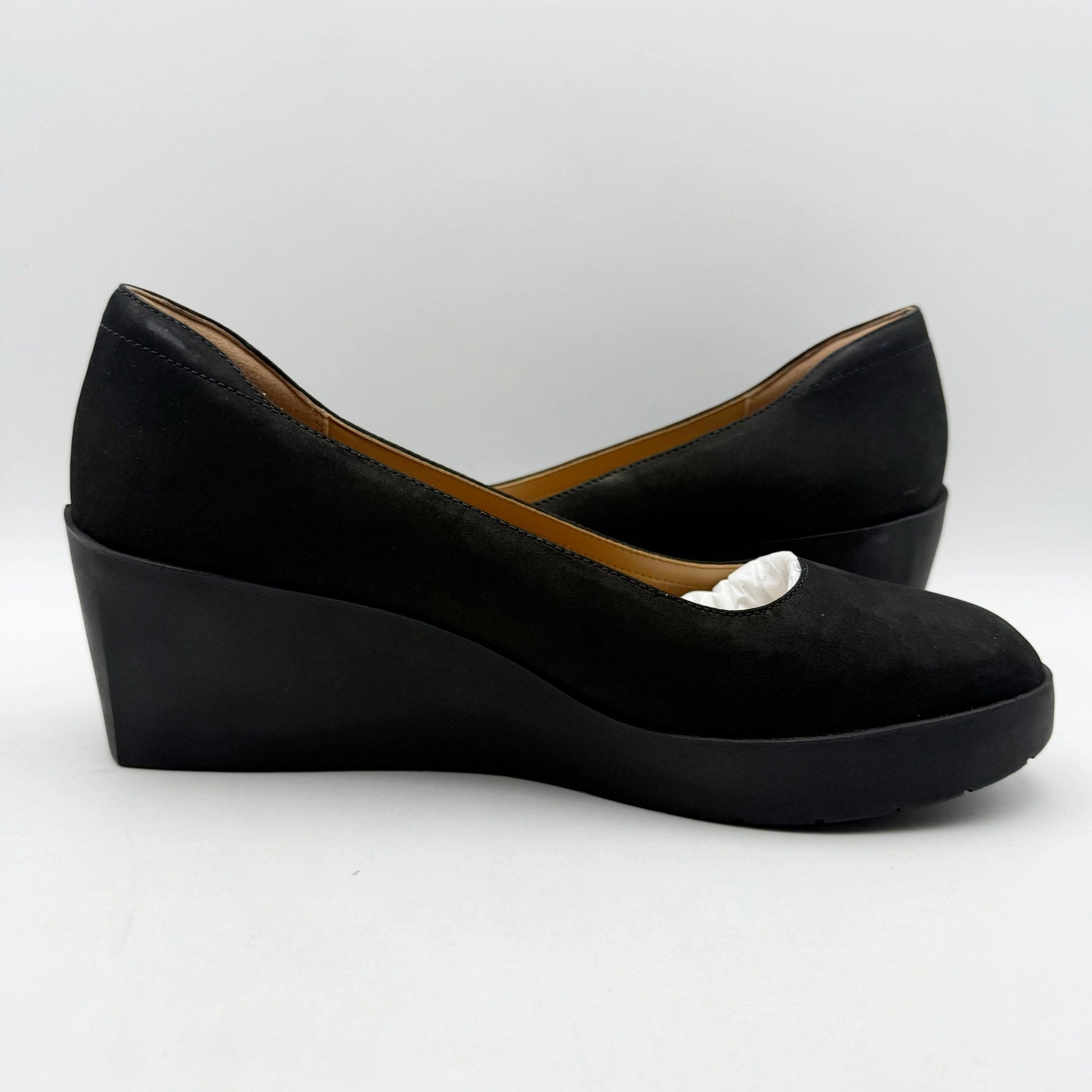 High Heels Lingerie VIONIC Womens Sereno Wedge Heels US 10 M EU 41 Black Nubuck Leather NIB