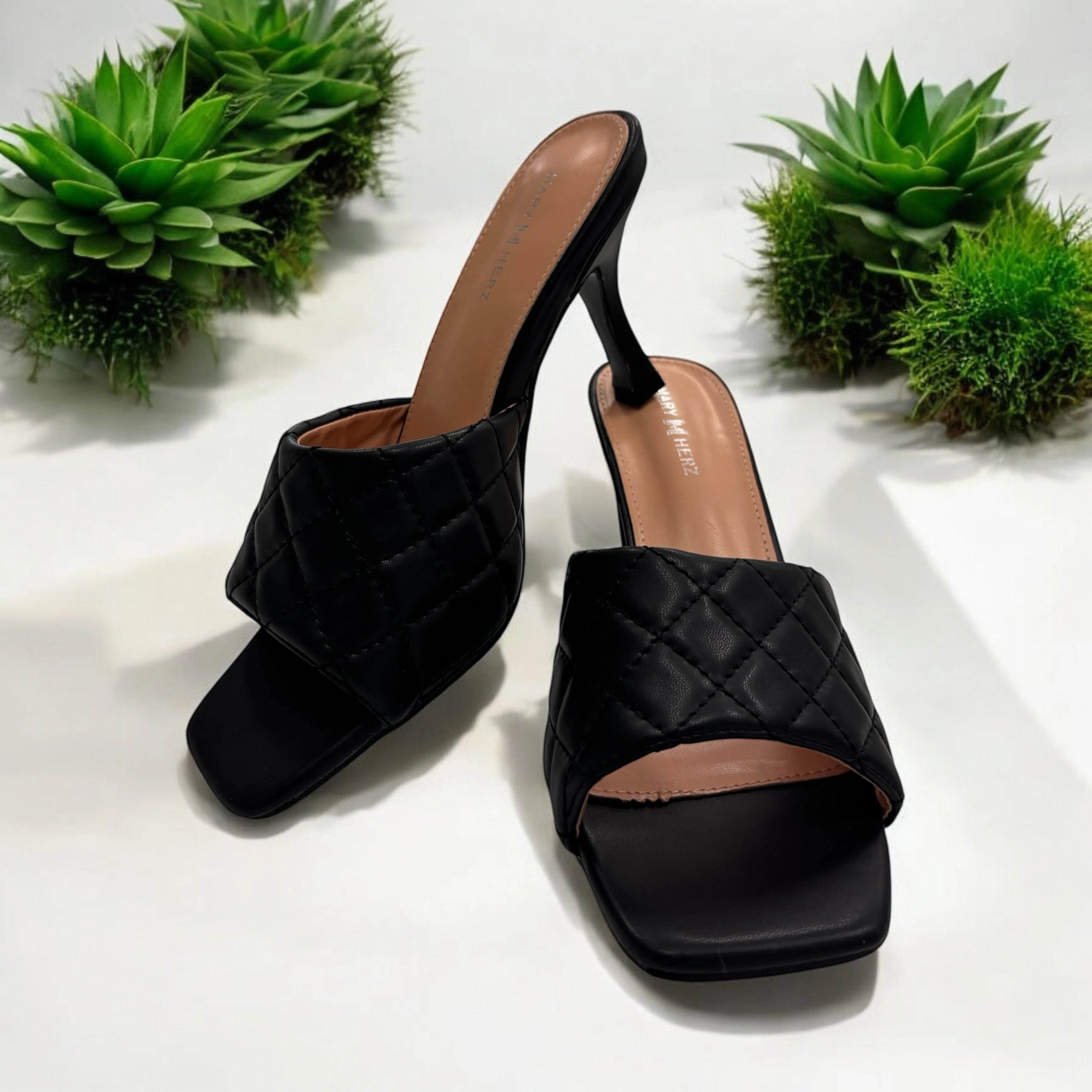 STILLETOS-HEELS Leather Heel Knee High Boots