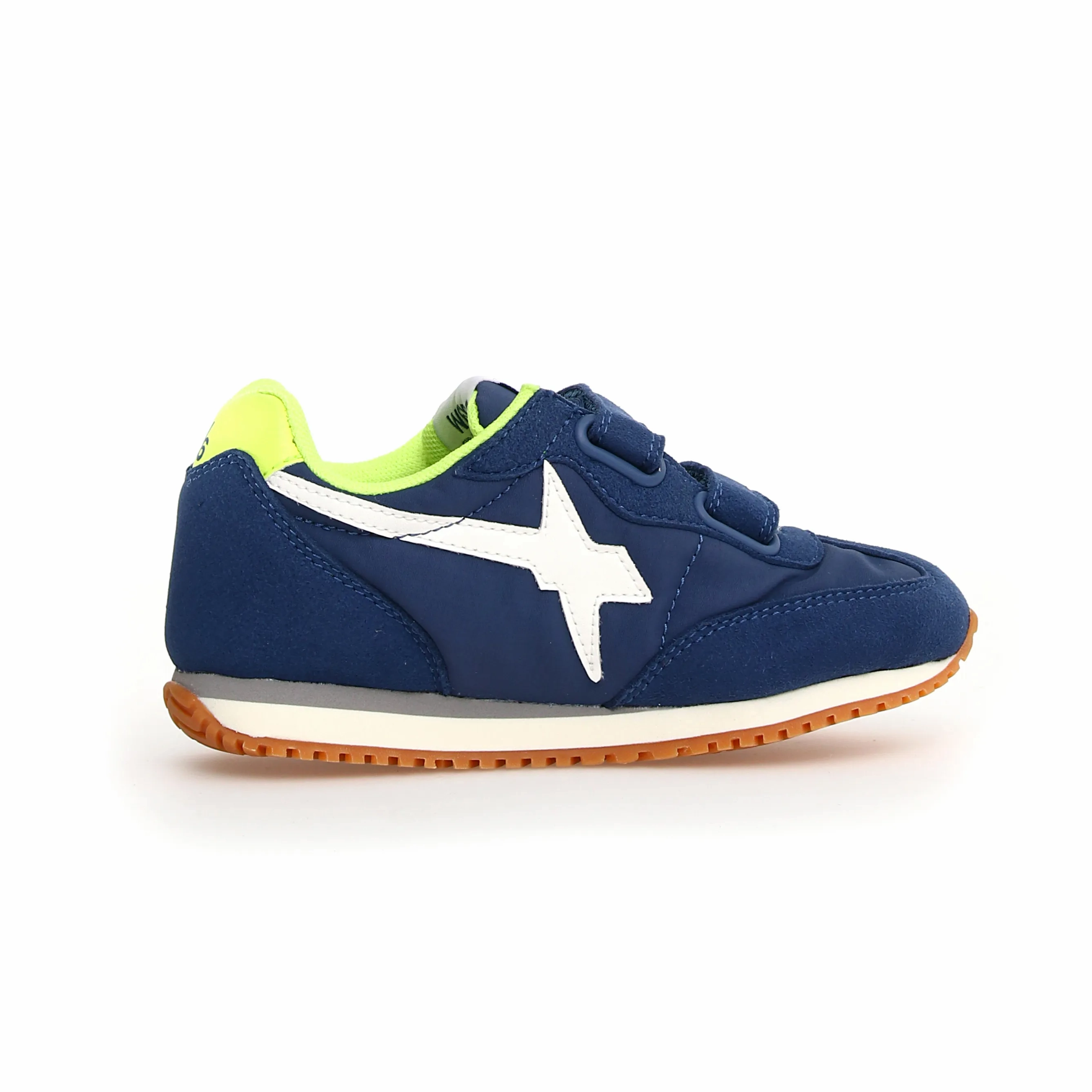 Running Shoes With Carbon Fiber W6YZ Boy's Samoa Vl-J Casual Shoes - Azure / White / Yellow Fluo