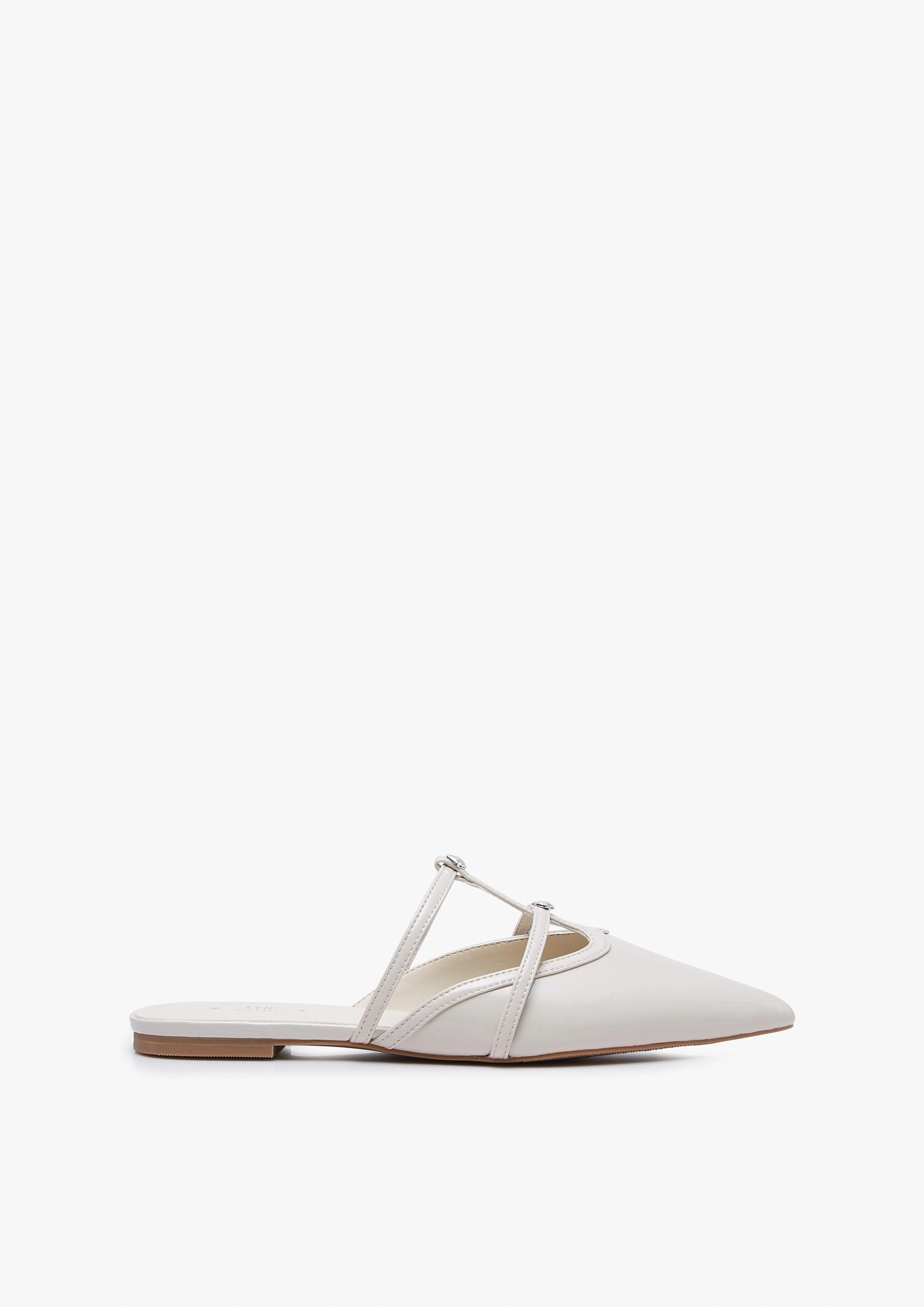 Semika Patent Sandals Light Grey Flat Shoes Benefits