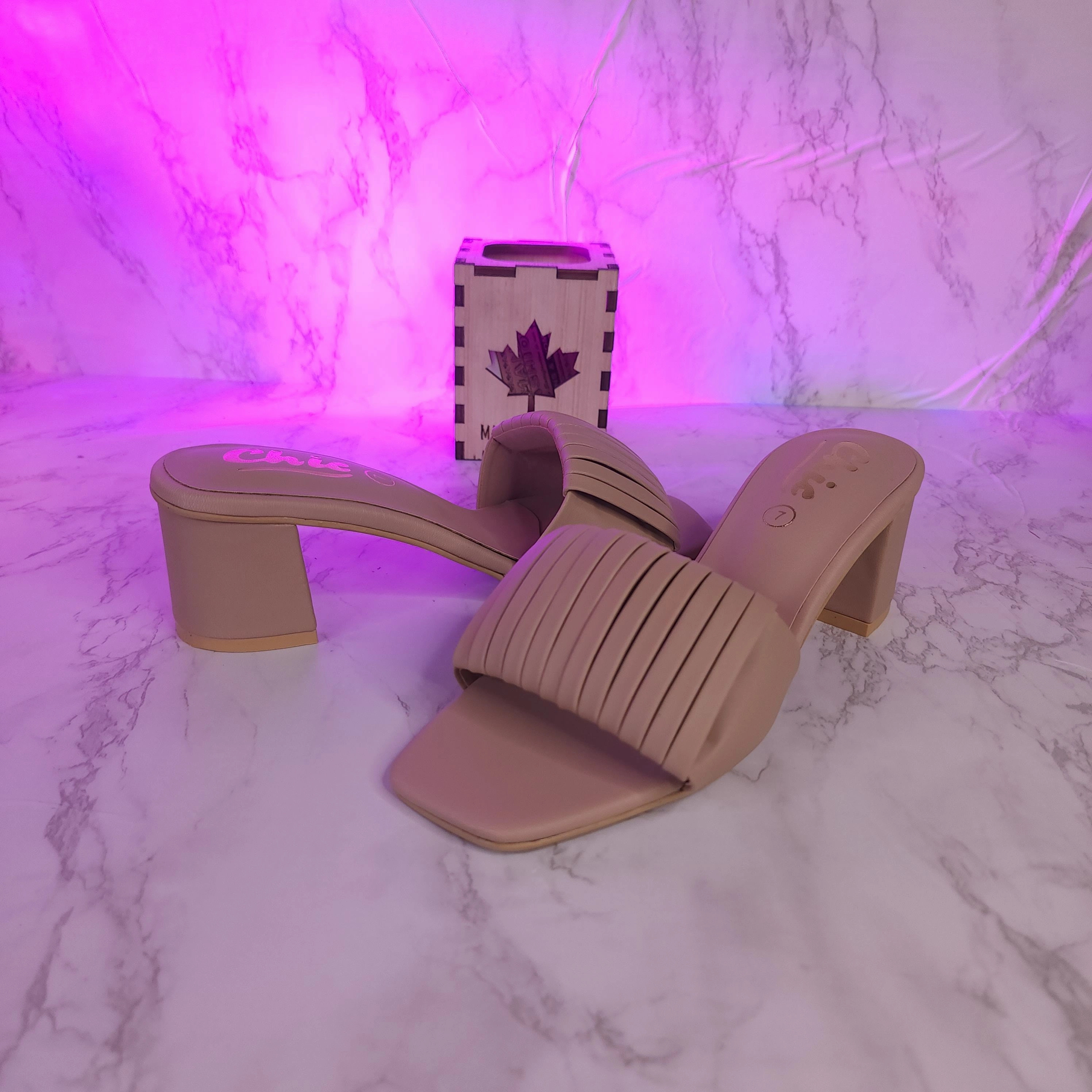 NDW-040 Beige Ankle Socks And Heels