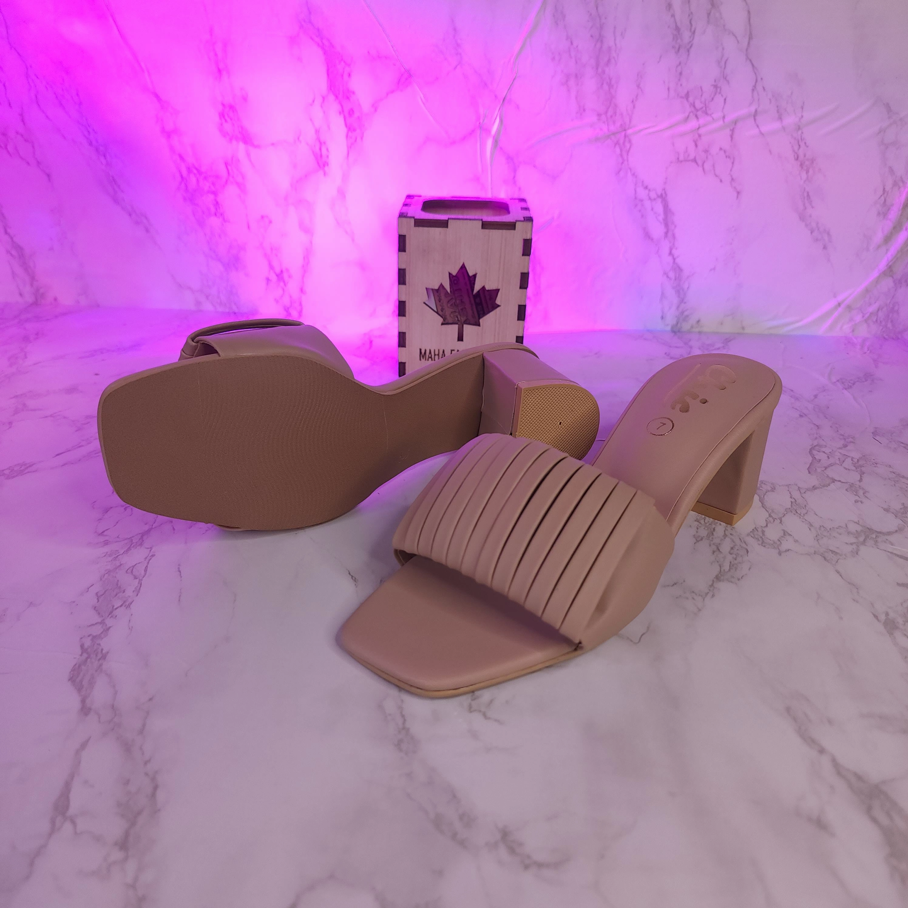 Punk Heel Shoes NDW-040 Beige